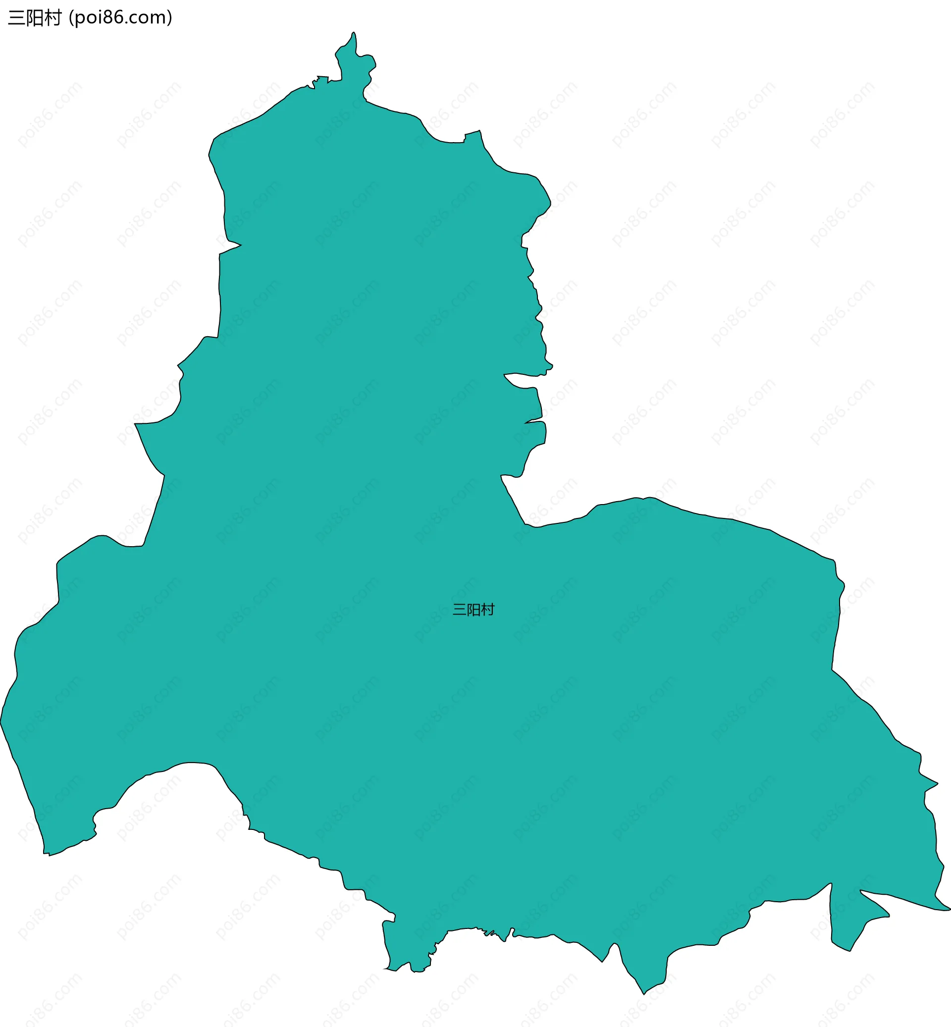 三阳村边界地图