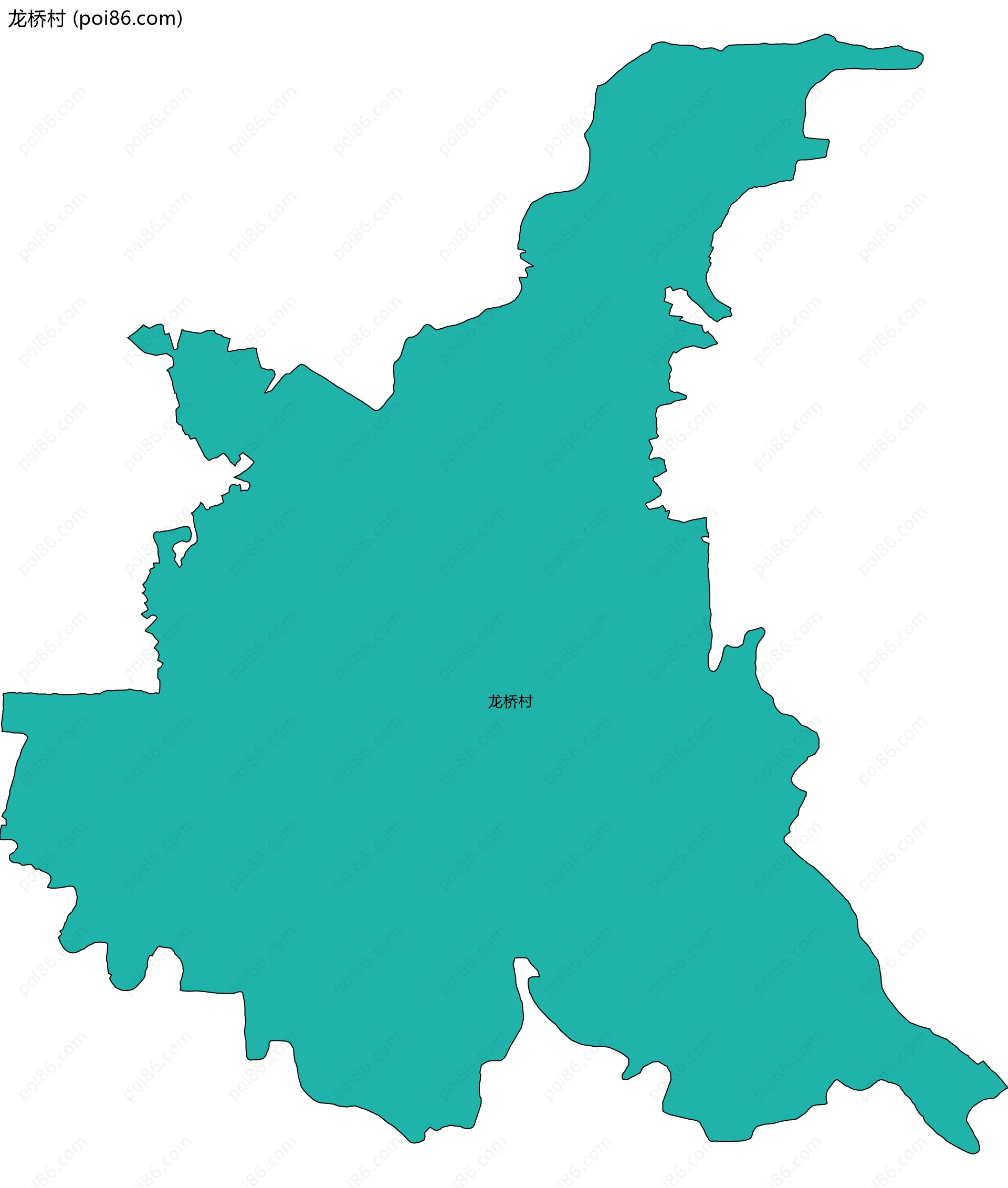 龙桥村边界地图