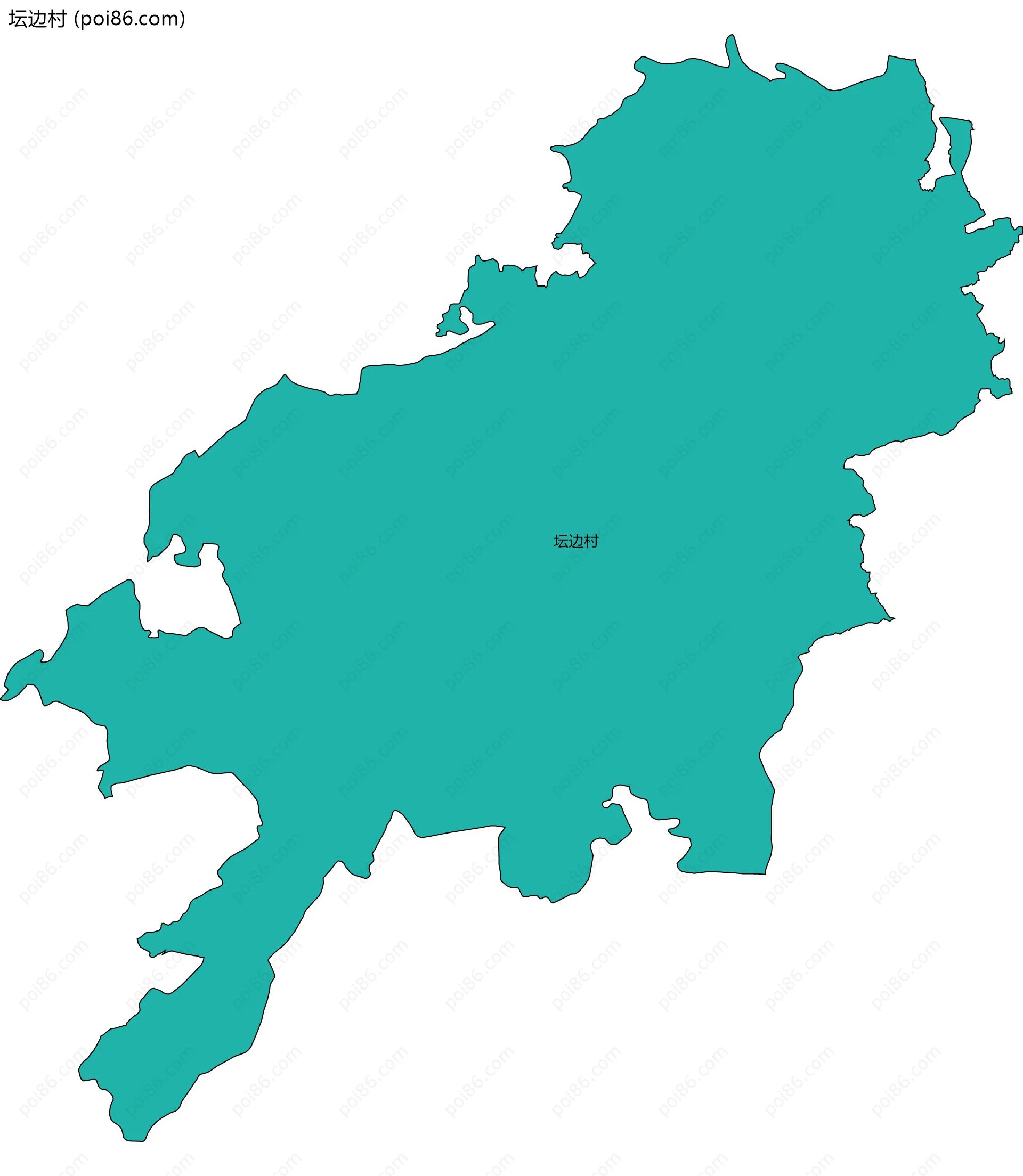 坛边村边界地图