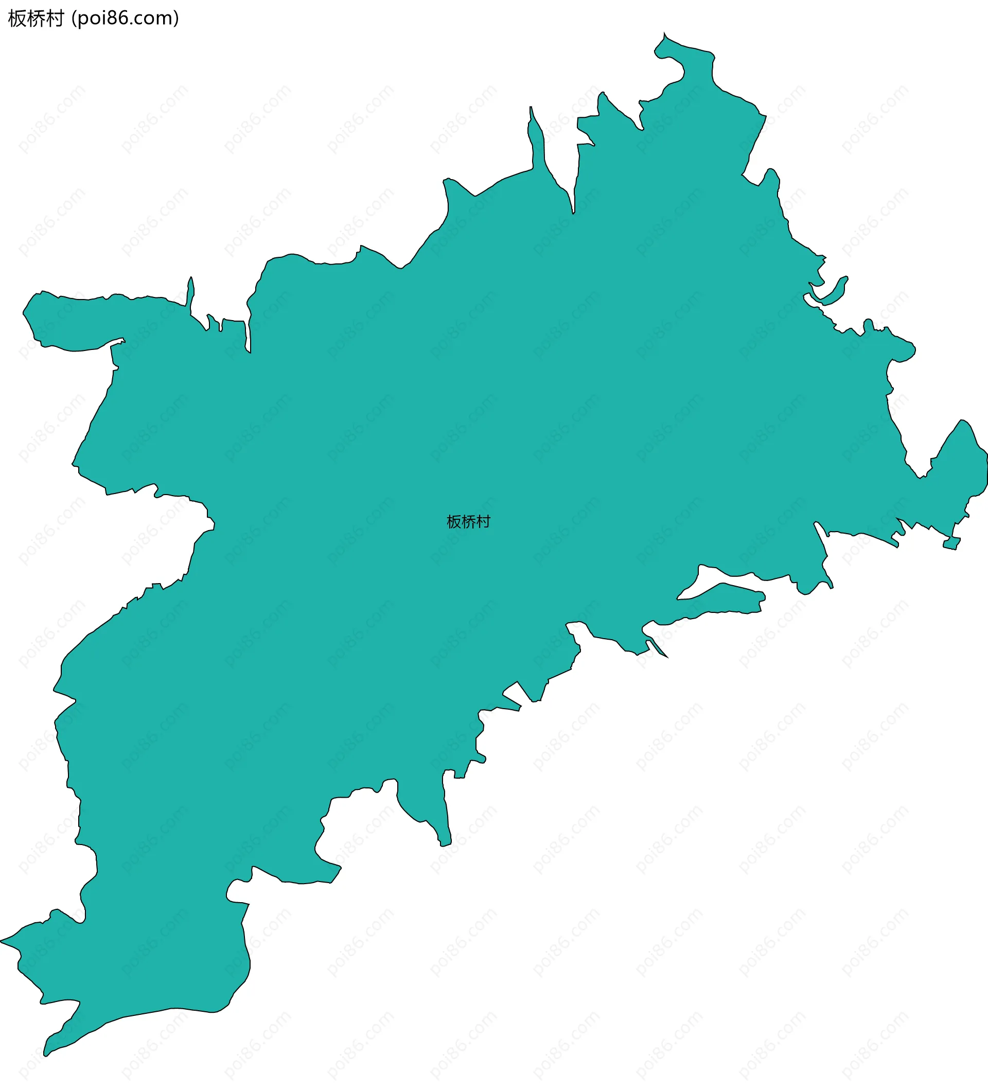 板桥村边界地图