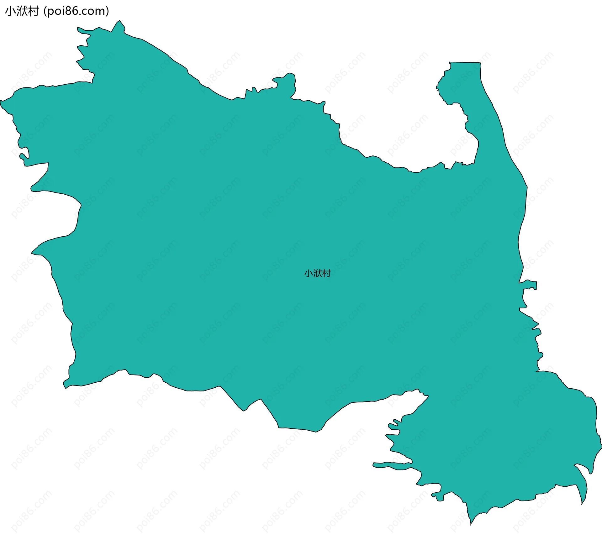 小洑村边界地图