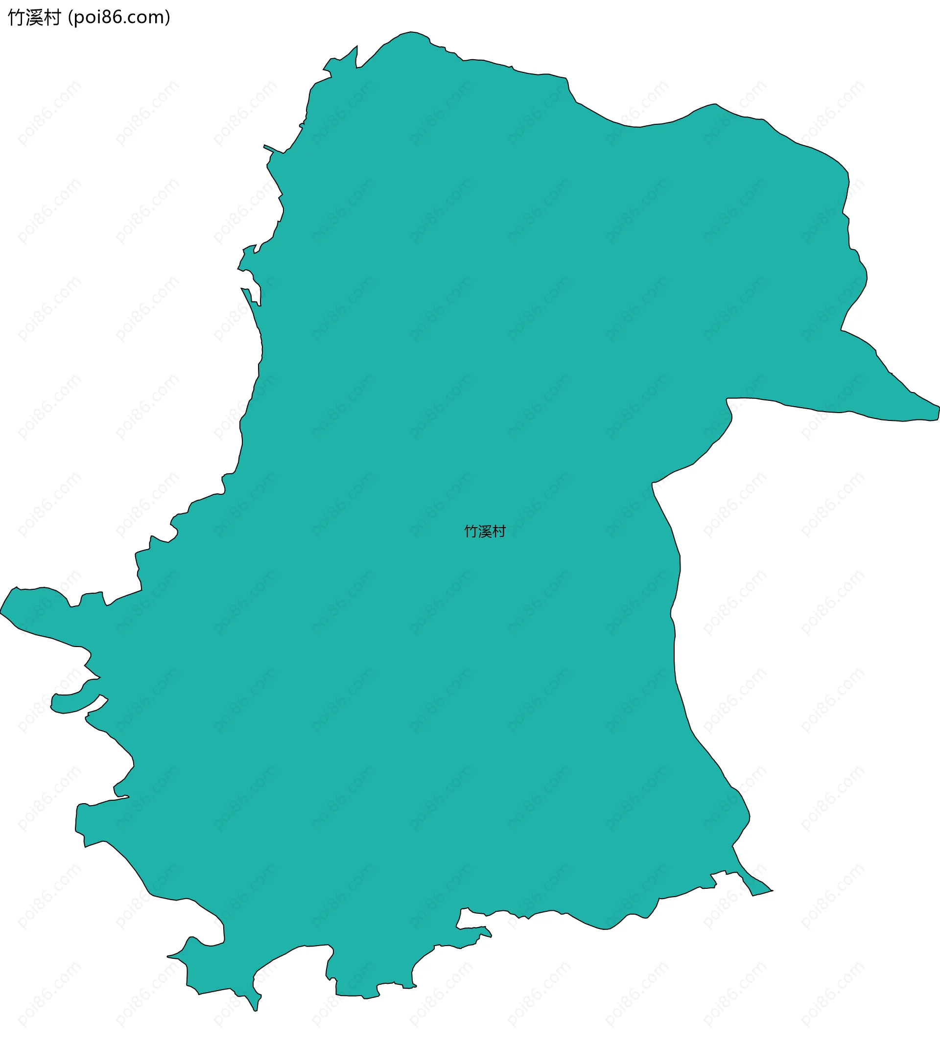 竹溪村边界地图