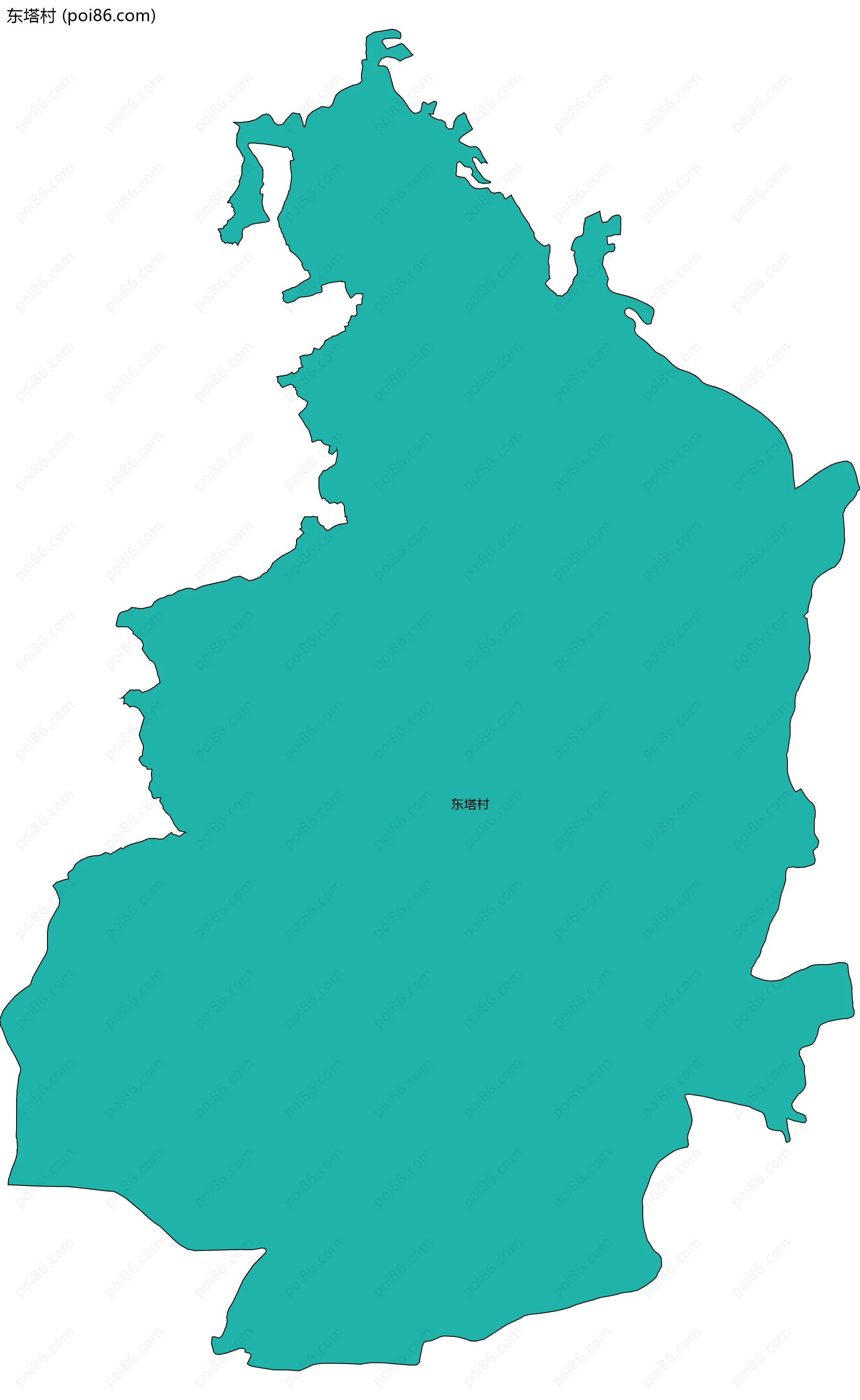 东塔村边界地图