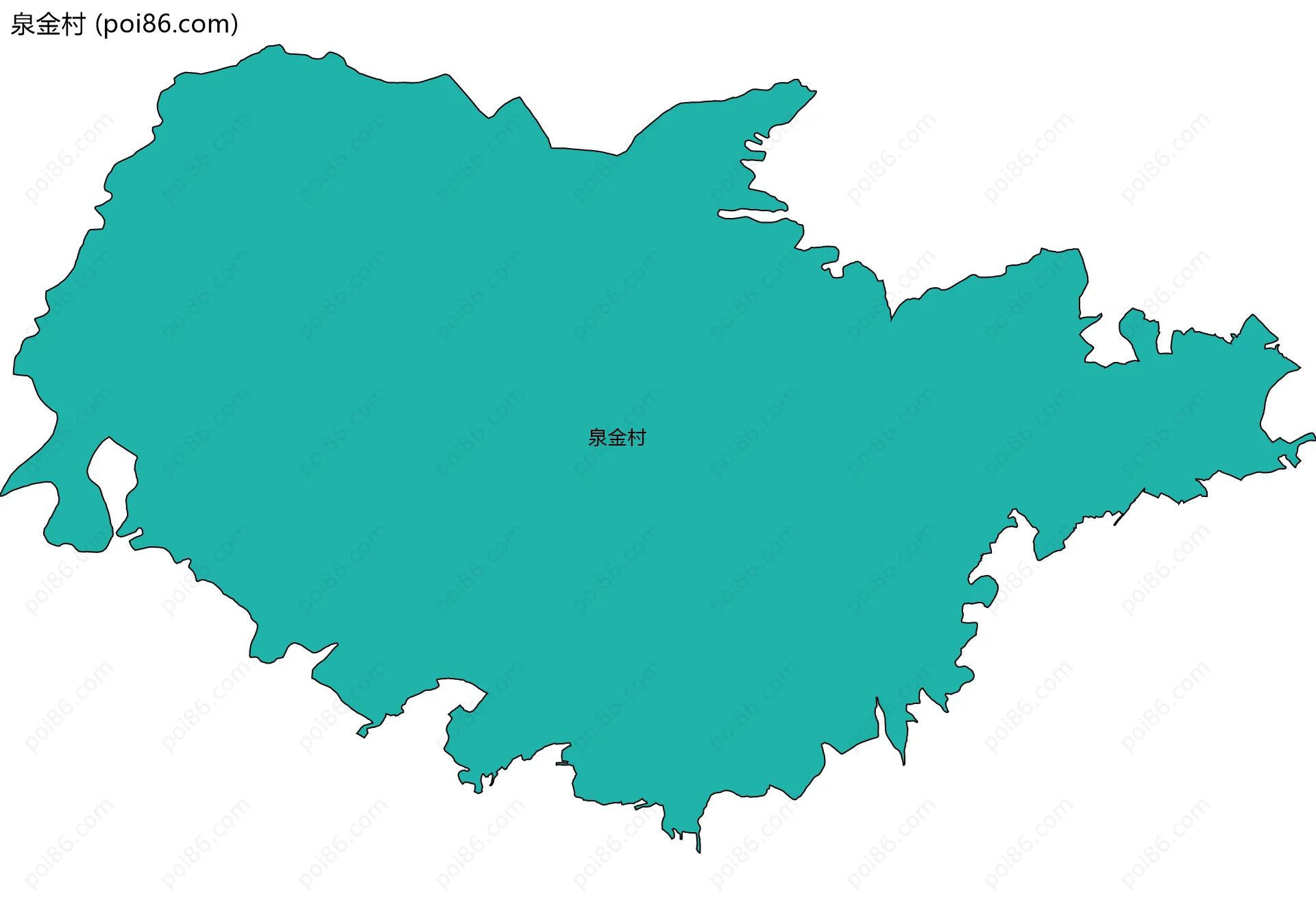 泉金村边界地图