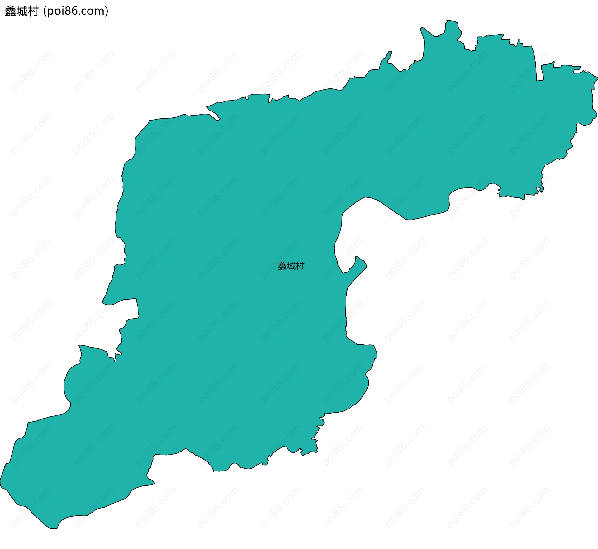 鑫城村边界地图