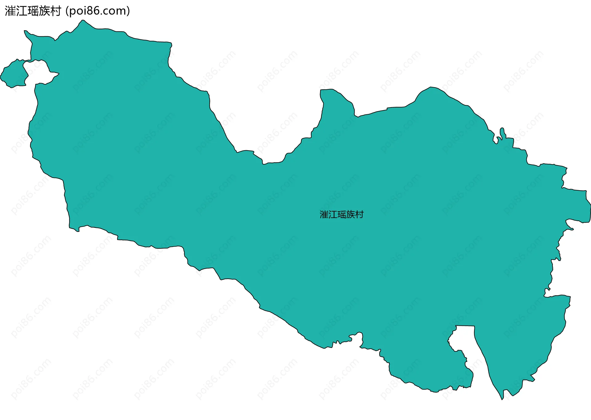 漼江瑶族村边界地图