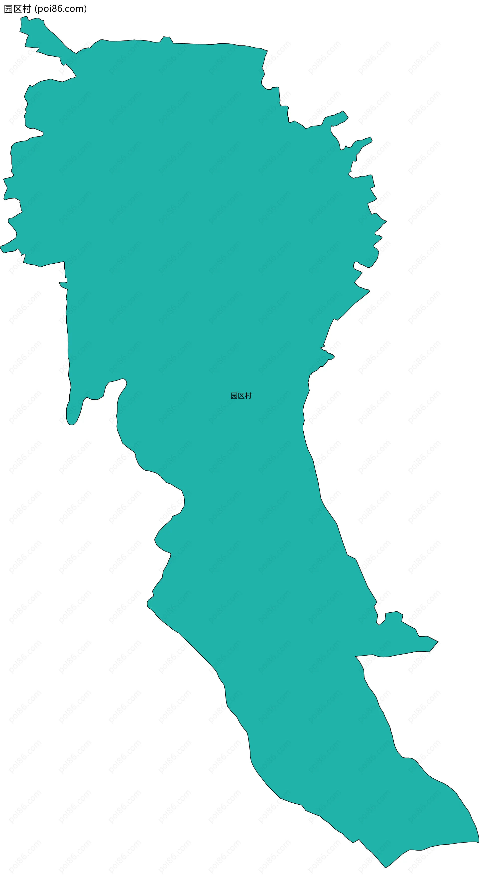 园区村边界地图