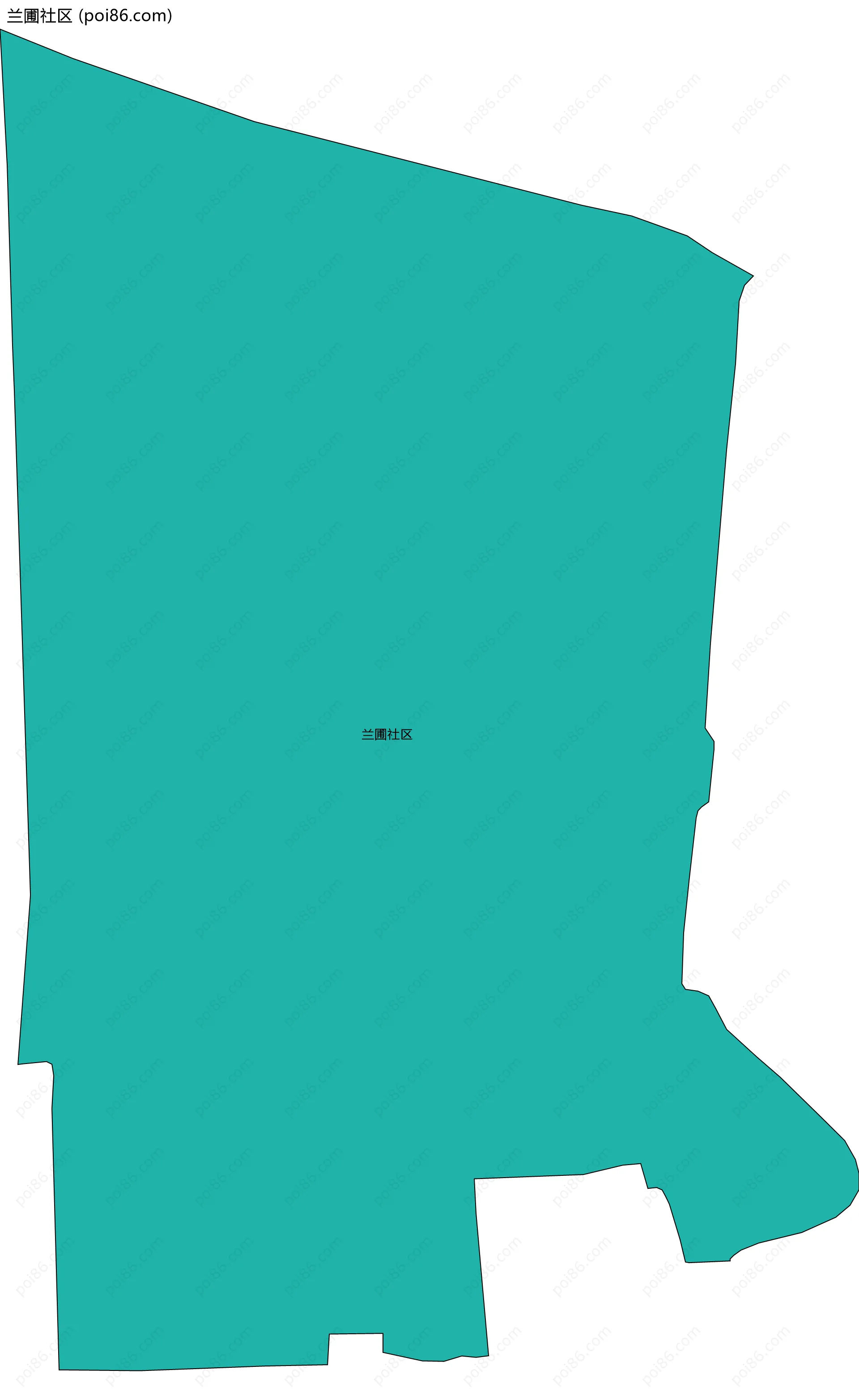兰圃社区边界地图