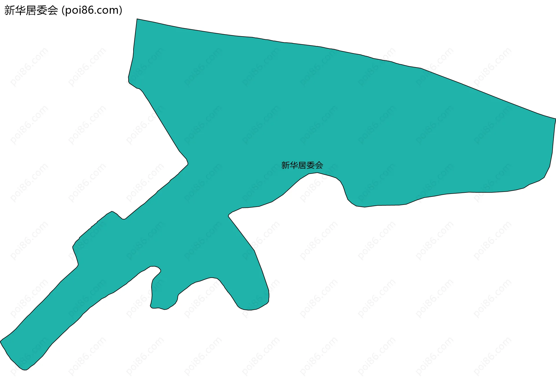 新华居委会边界地图