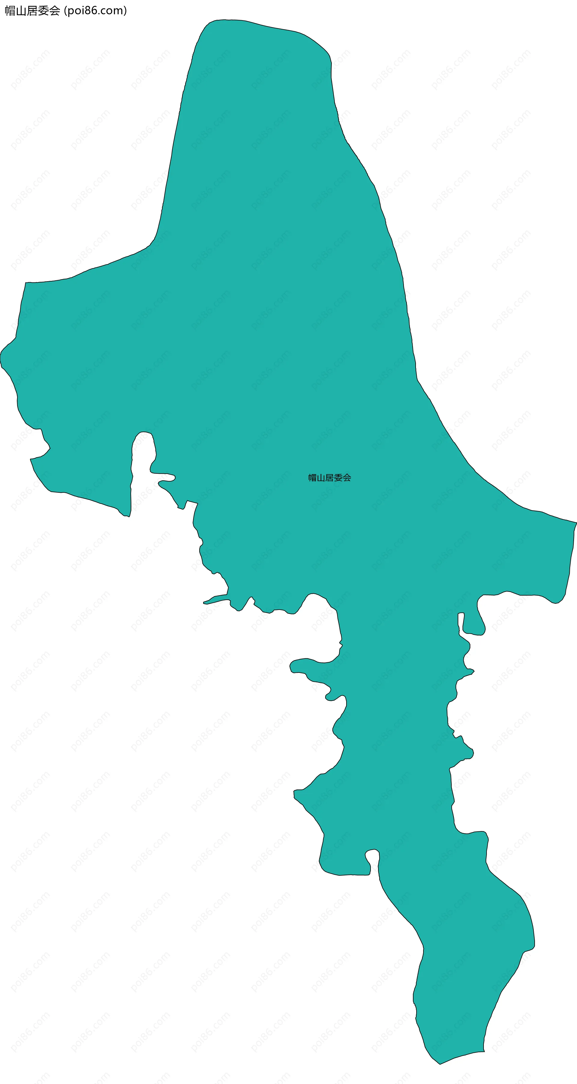 帽山居委会边界地图