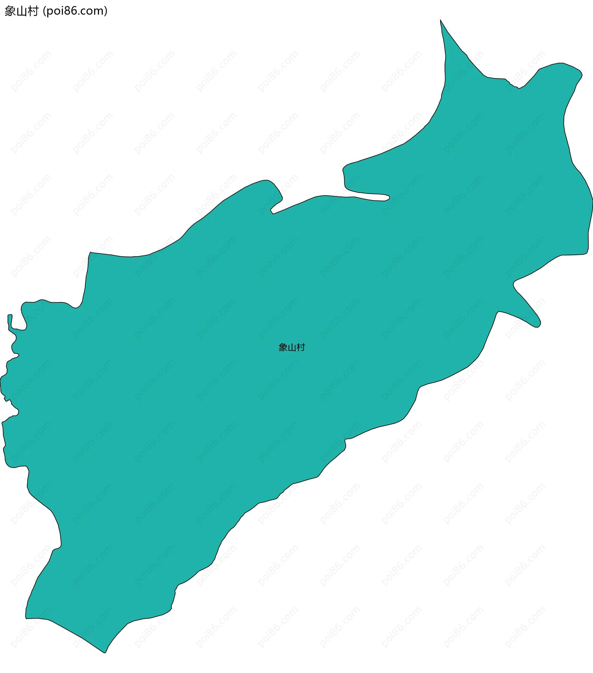 象山村边界地图