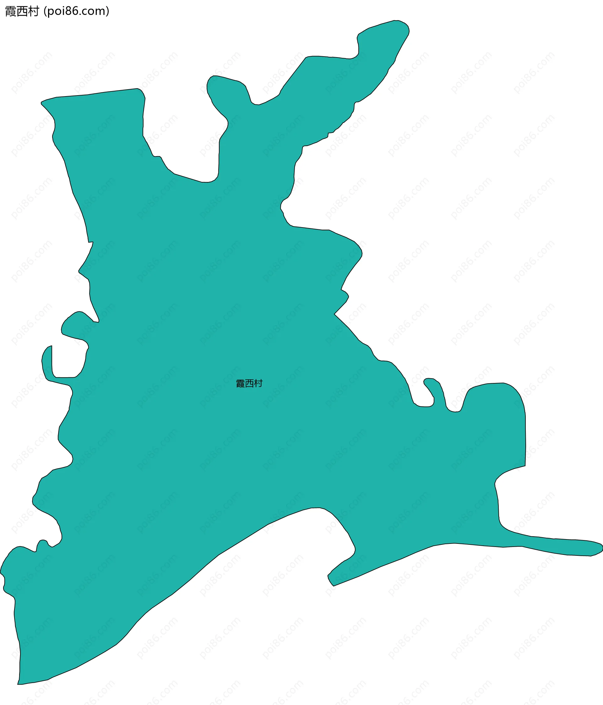 霞西村边界地图