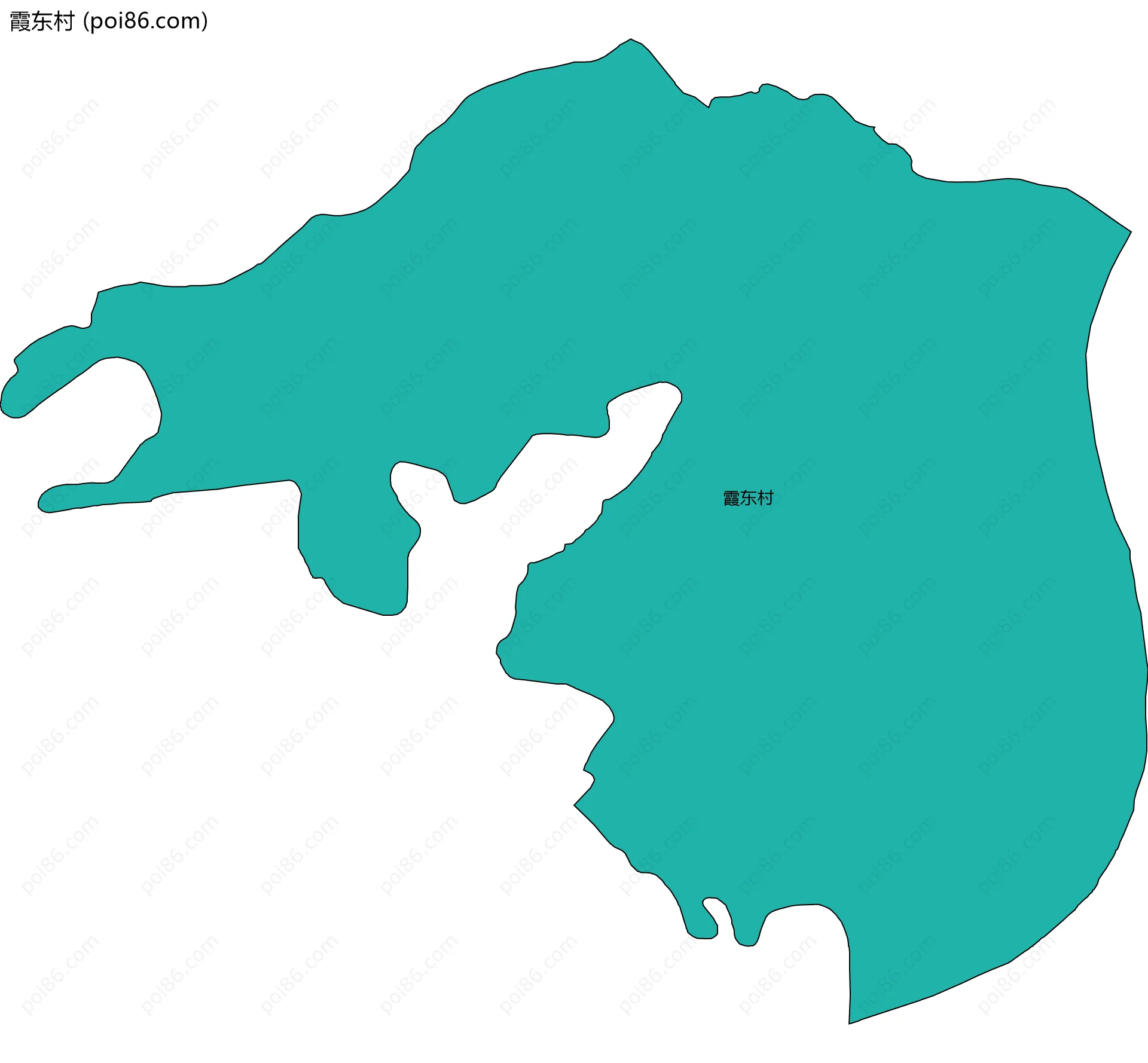 霞东村边界地图