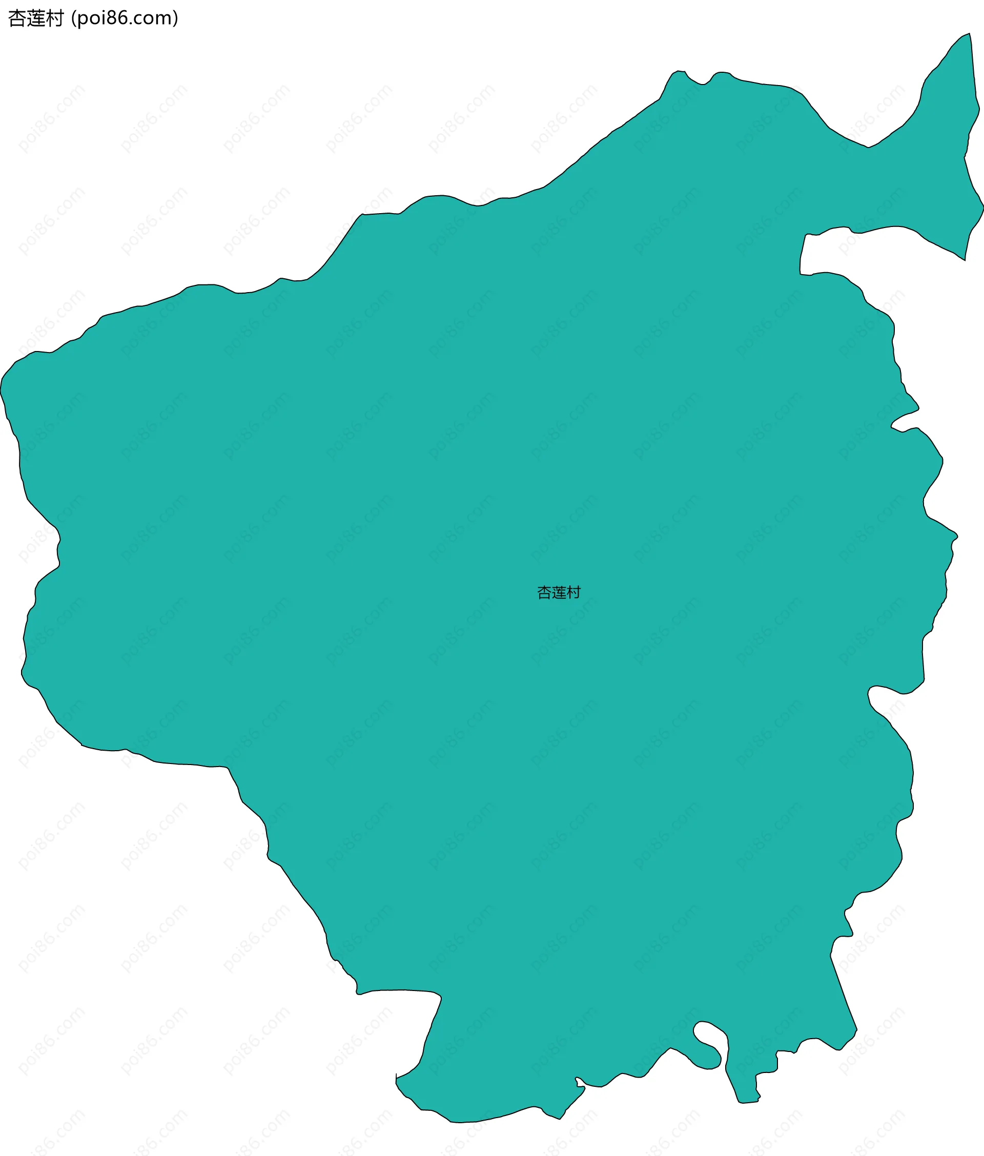 杏莲村边界地图