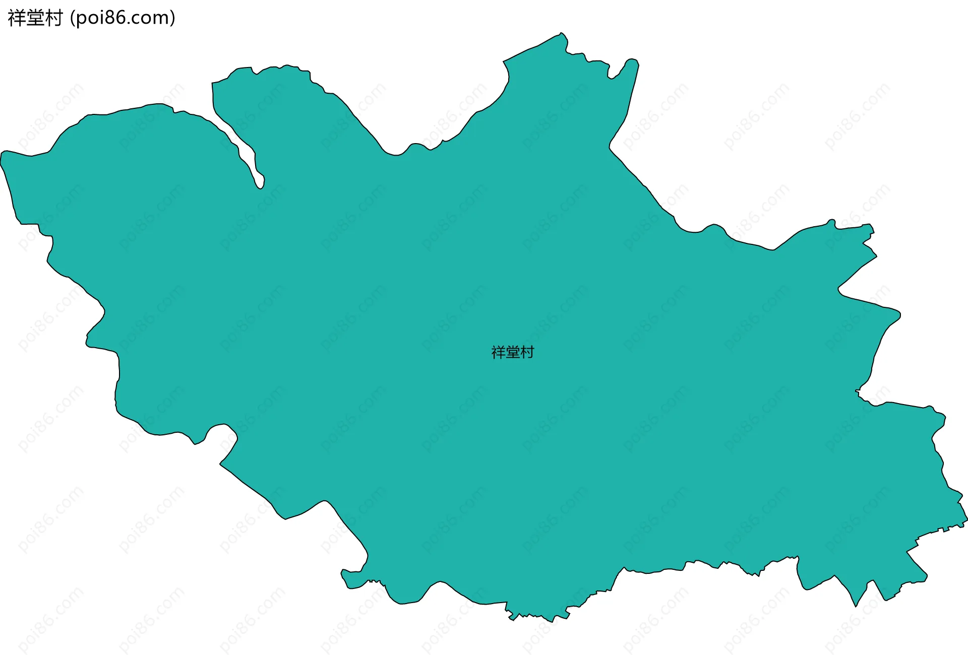 祥堂村边界地图