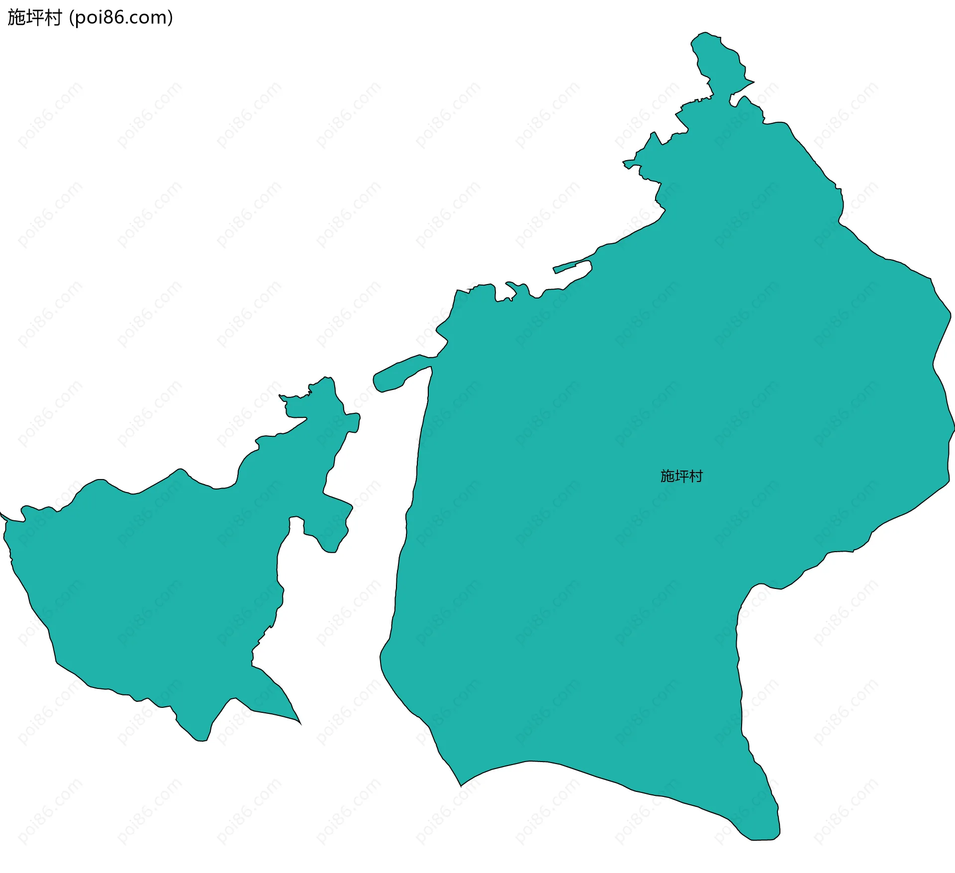 施坪村边界地图