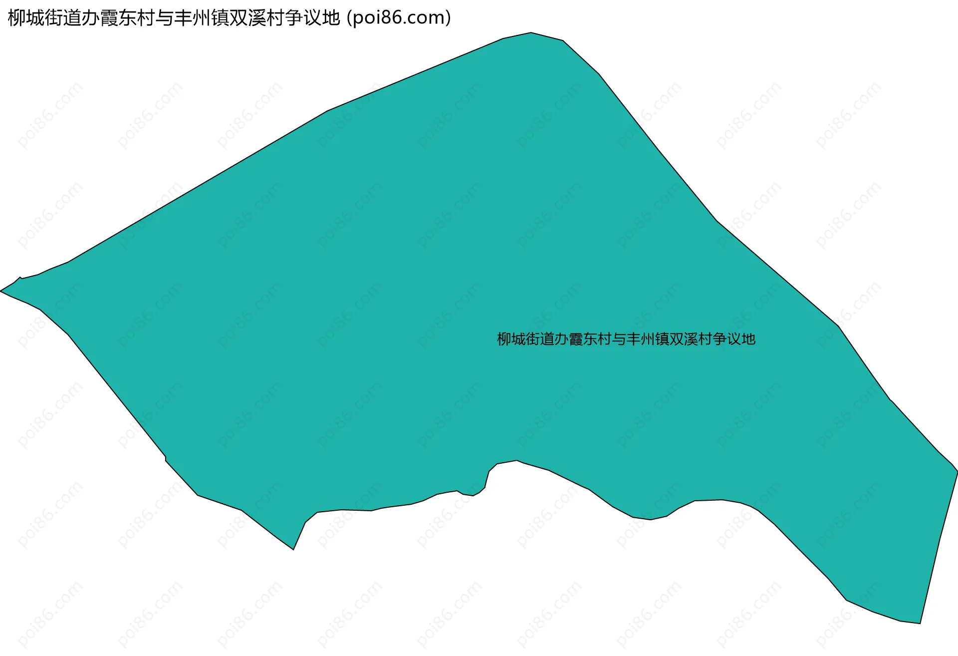 柳城街道办霞东村与丰州镇双溪村争议地边界地图