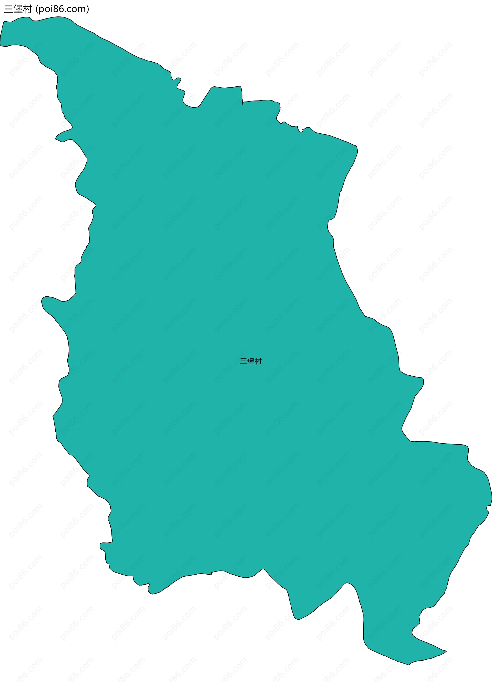 三堡村边界地图