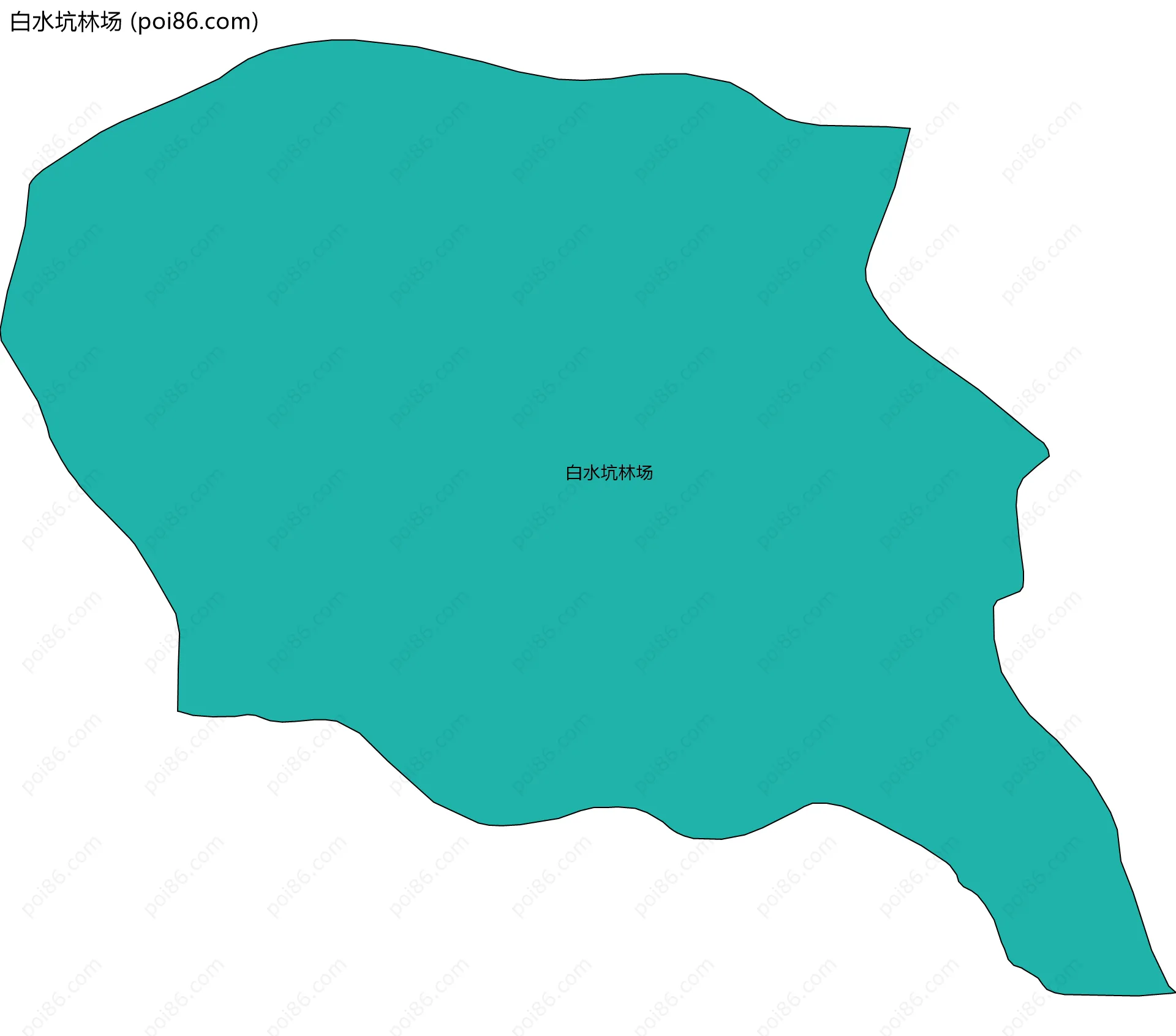 白水坑林场边界地图
