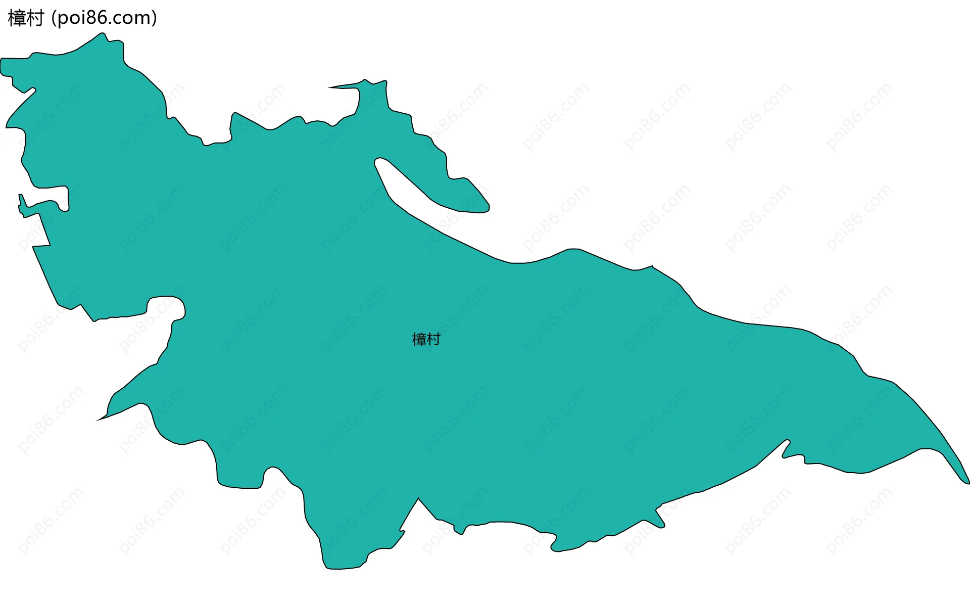 樟村边界地图