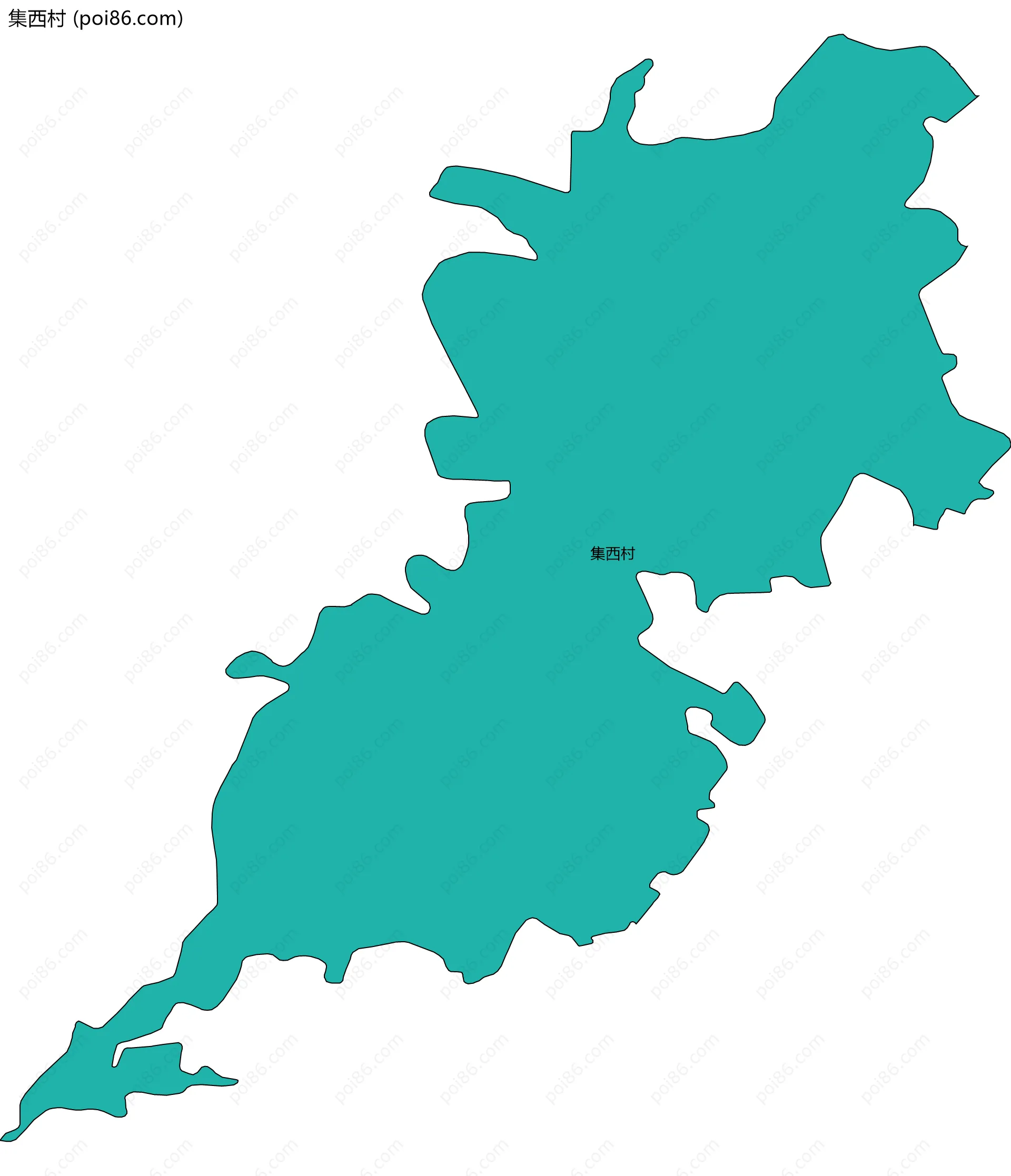 集西村边界地图