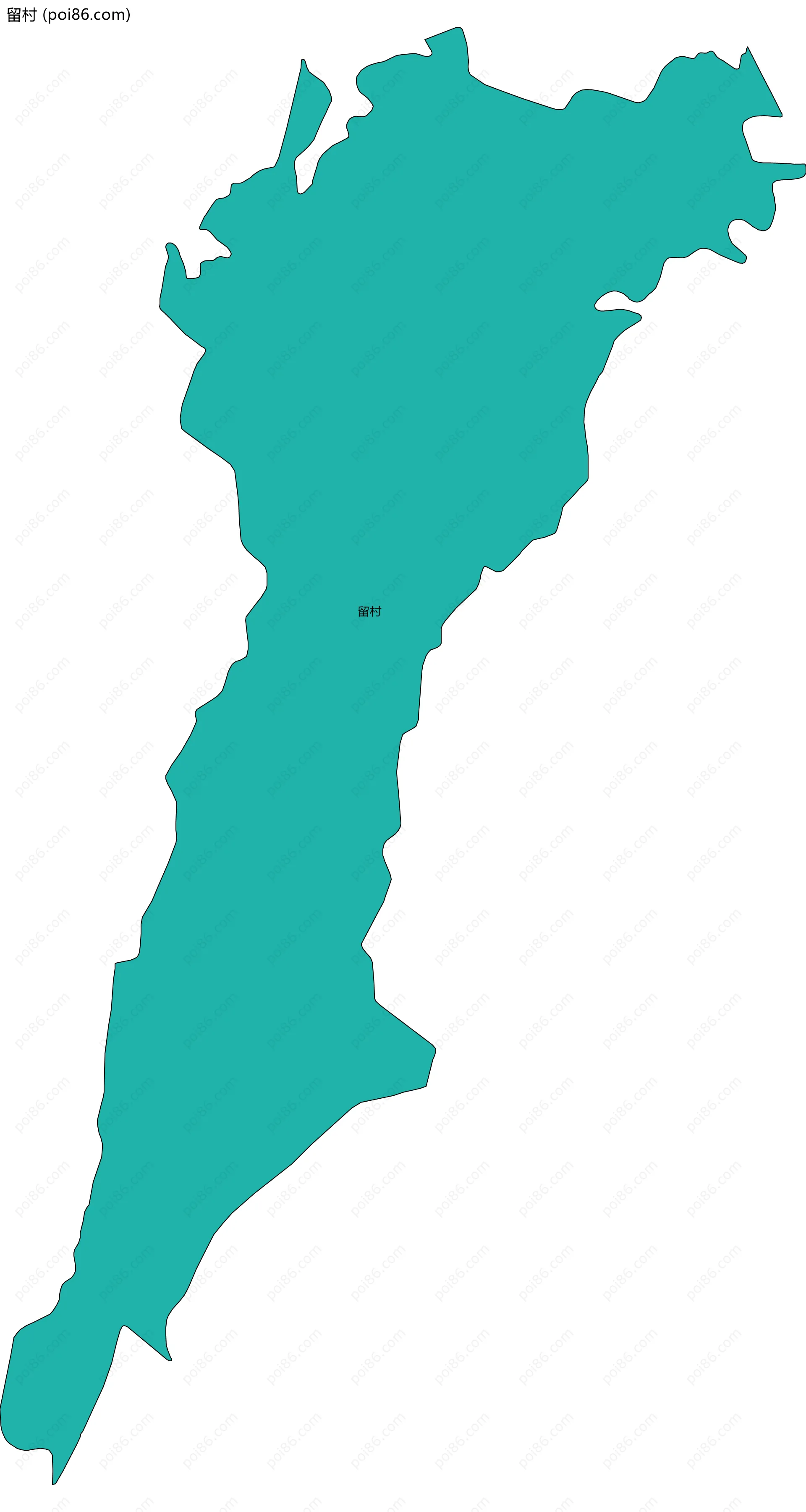 留村边界地图