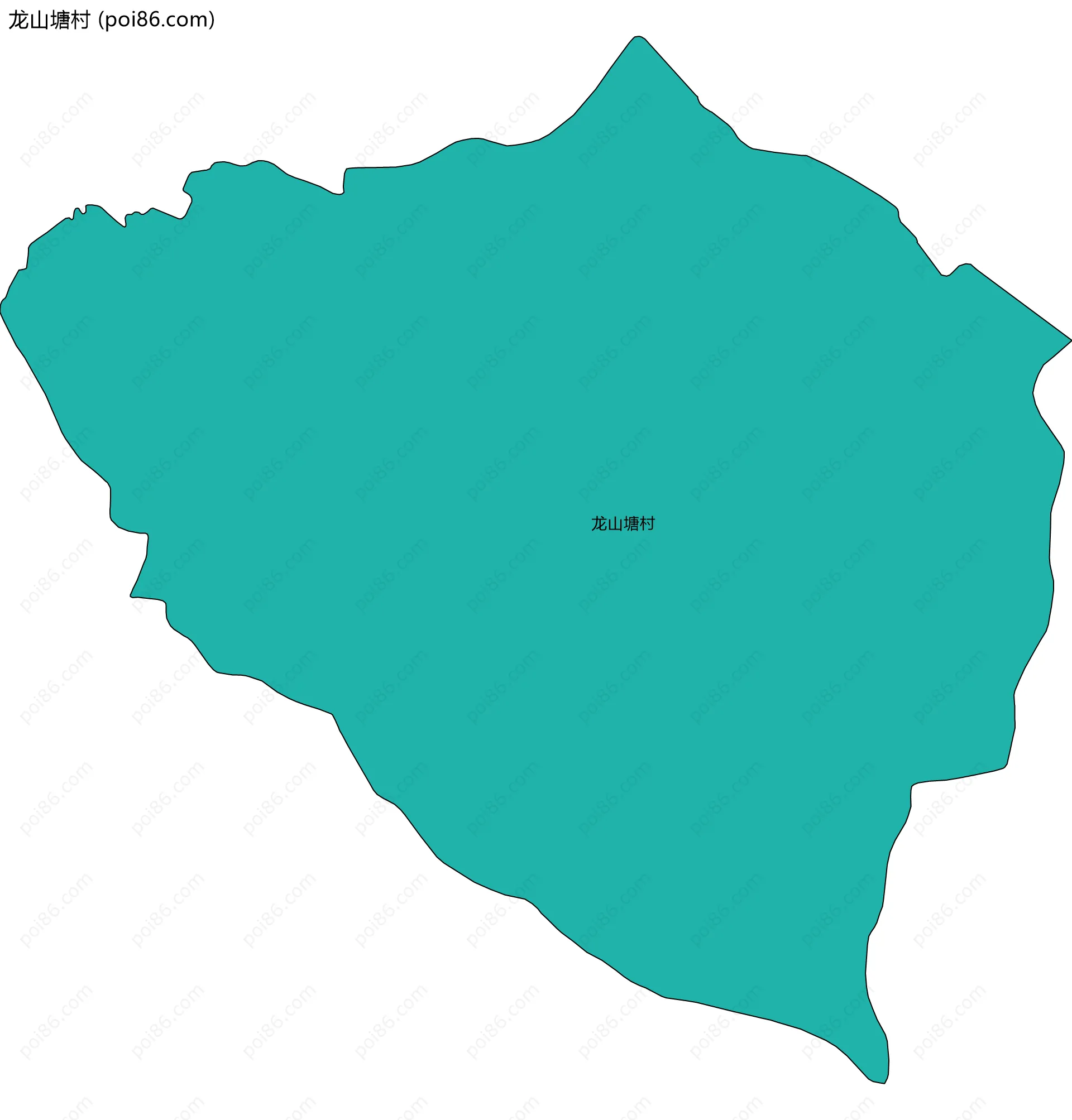 龙山塘村边界地图