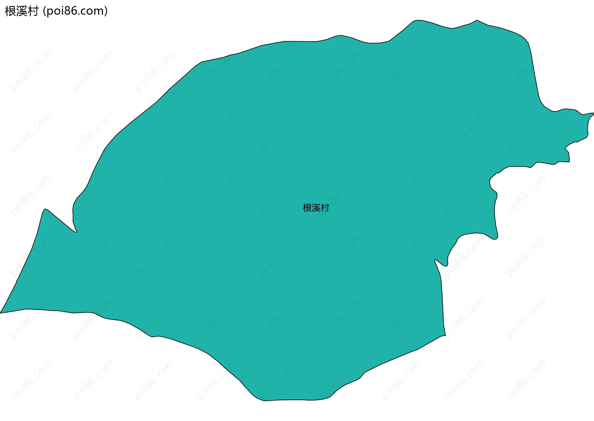 根溪村边界地图