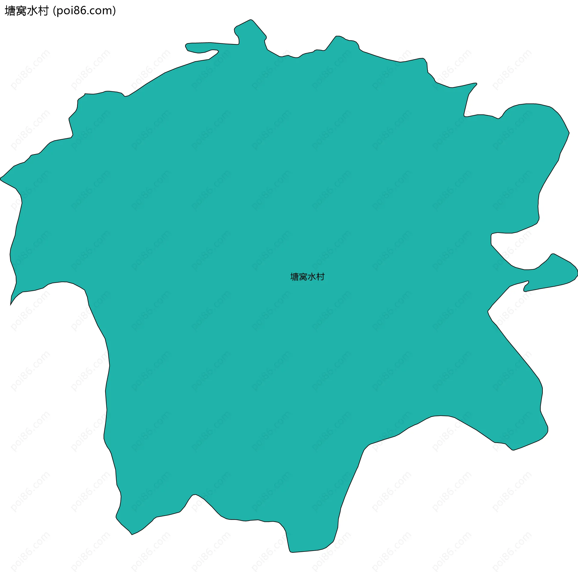塘窝水村边界地图