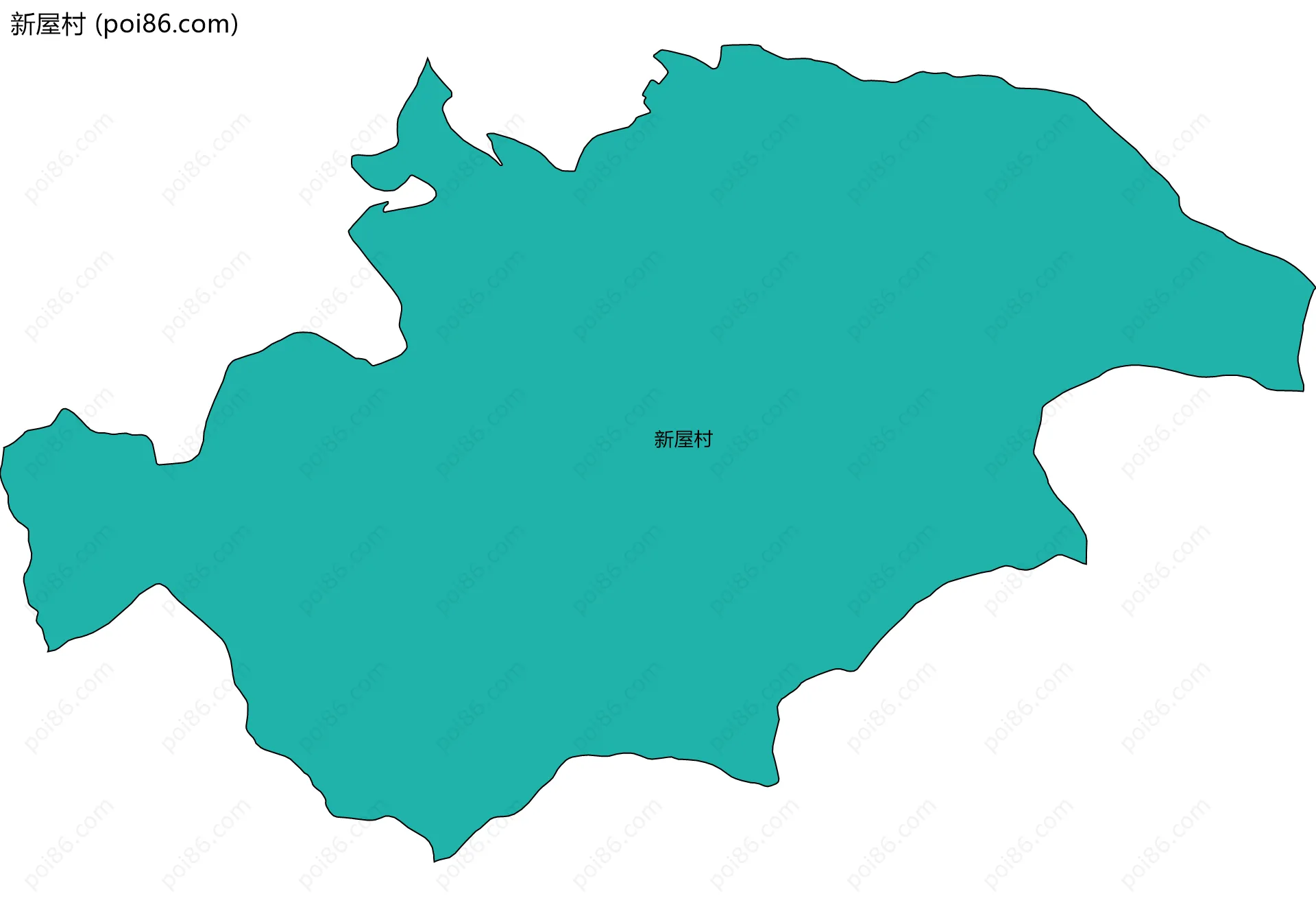 新屋村边界地图