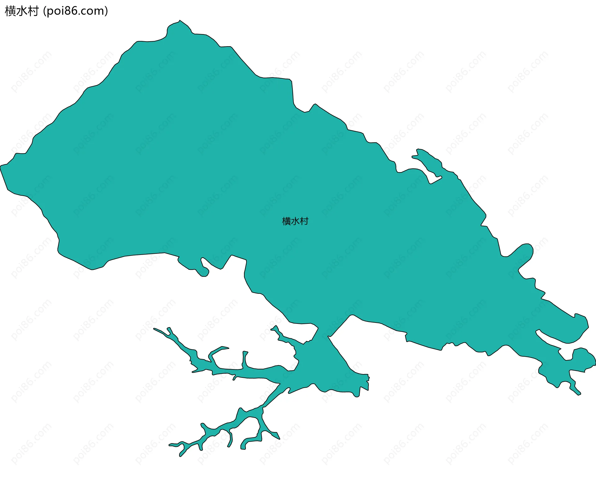 横水村边界地图