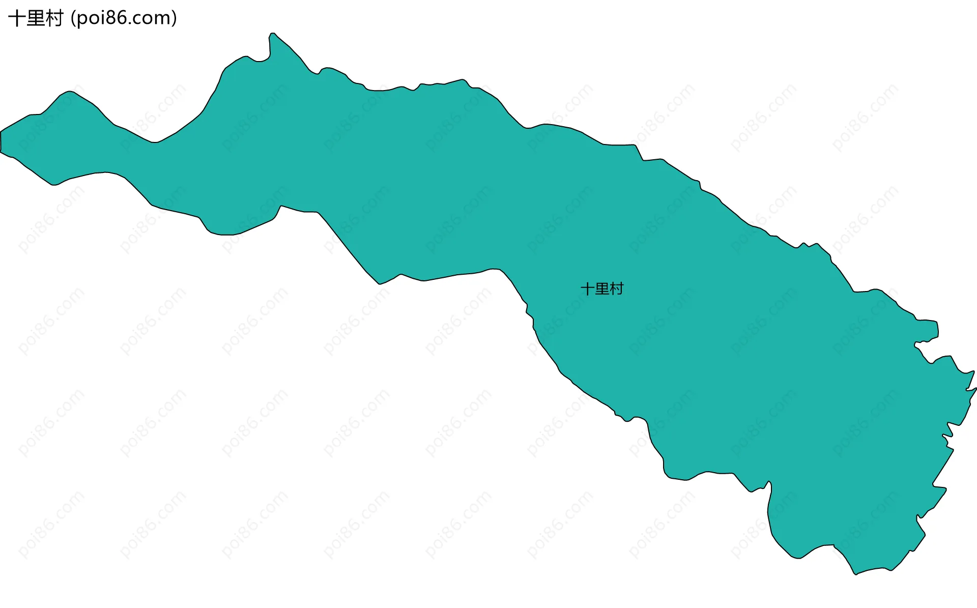 十里村边界地图