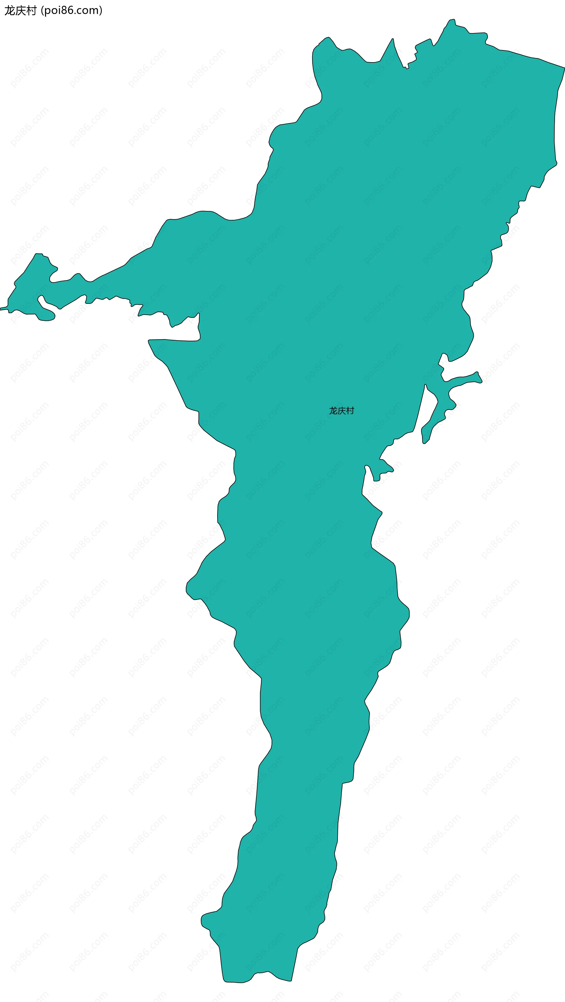 龙庆村边界地图