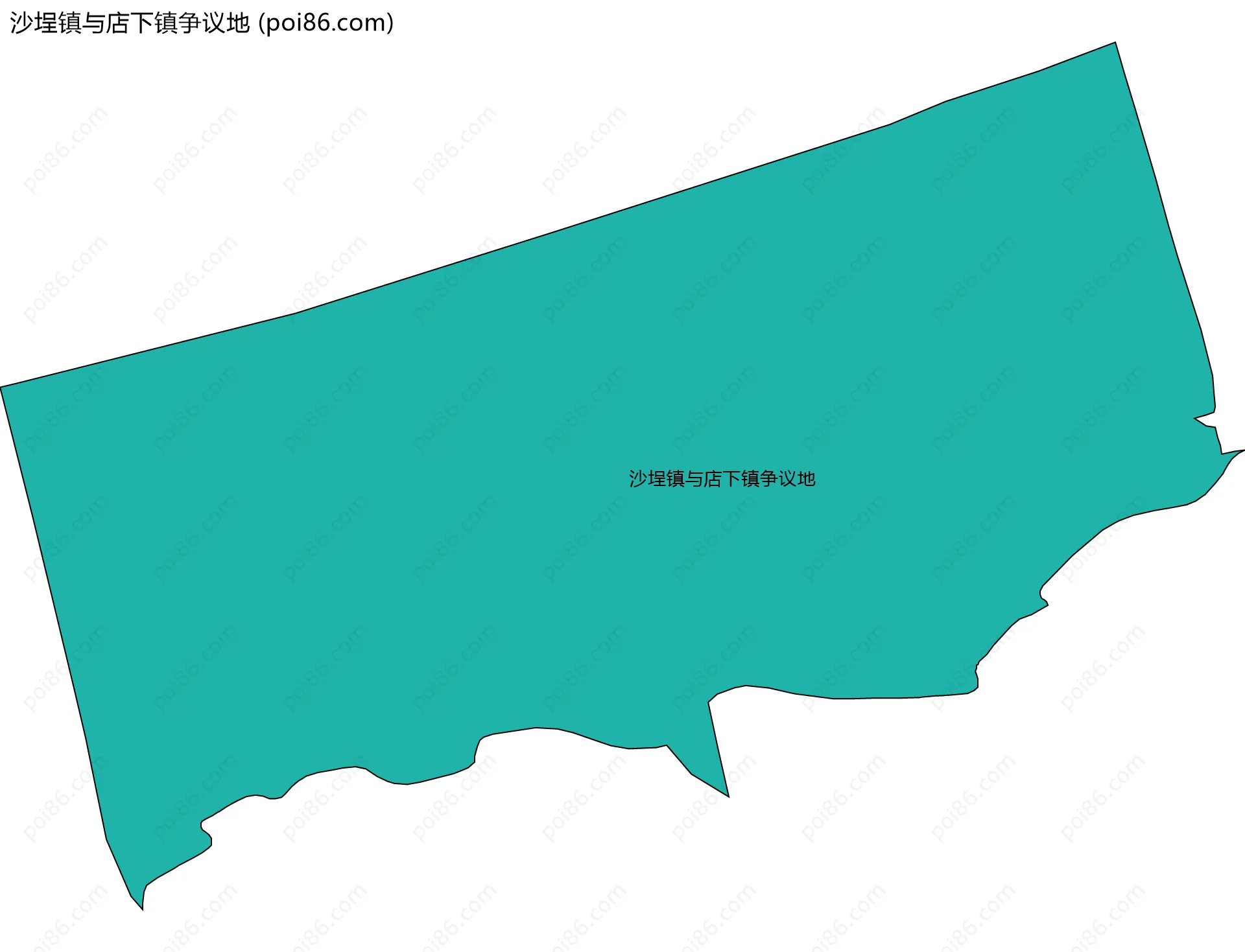沙埕镇与店下镇争议地边界地图