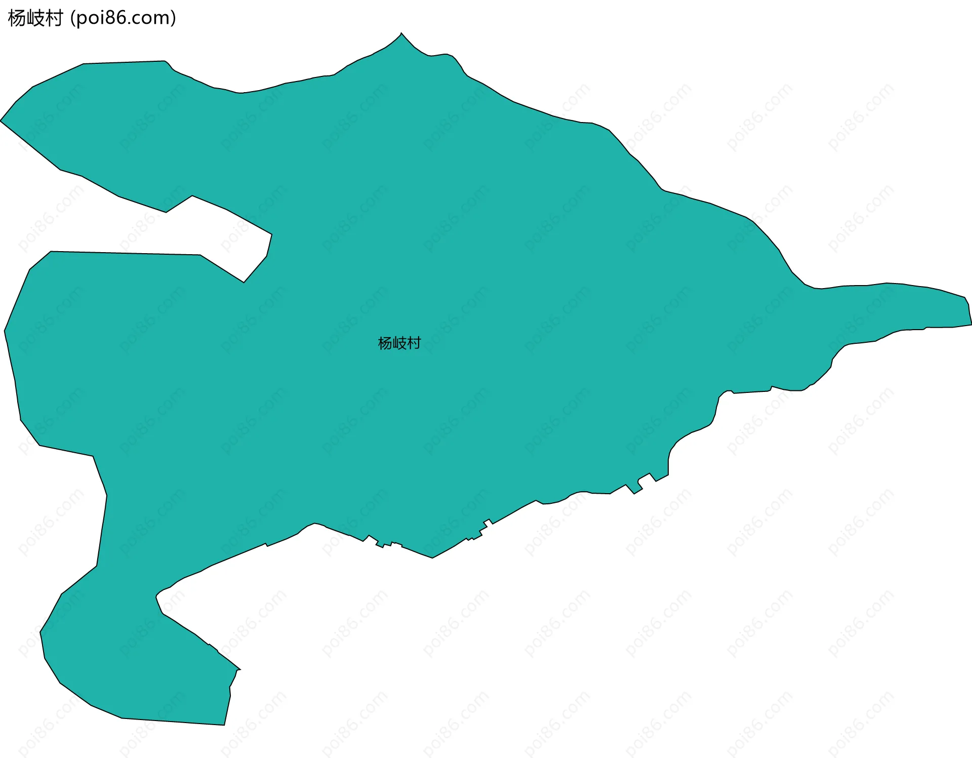 杨岐村边界地图