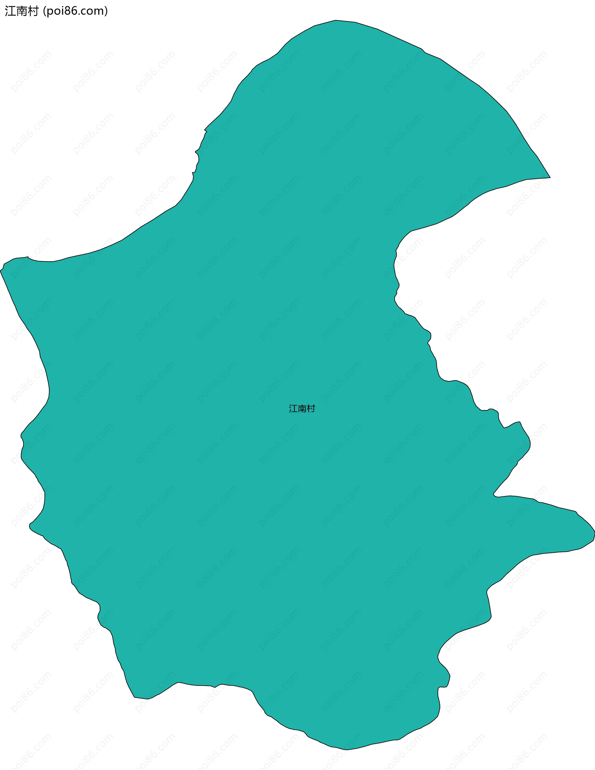 江南村边界地图