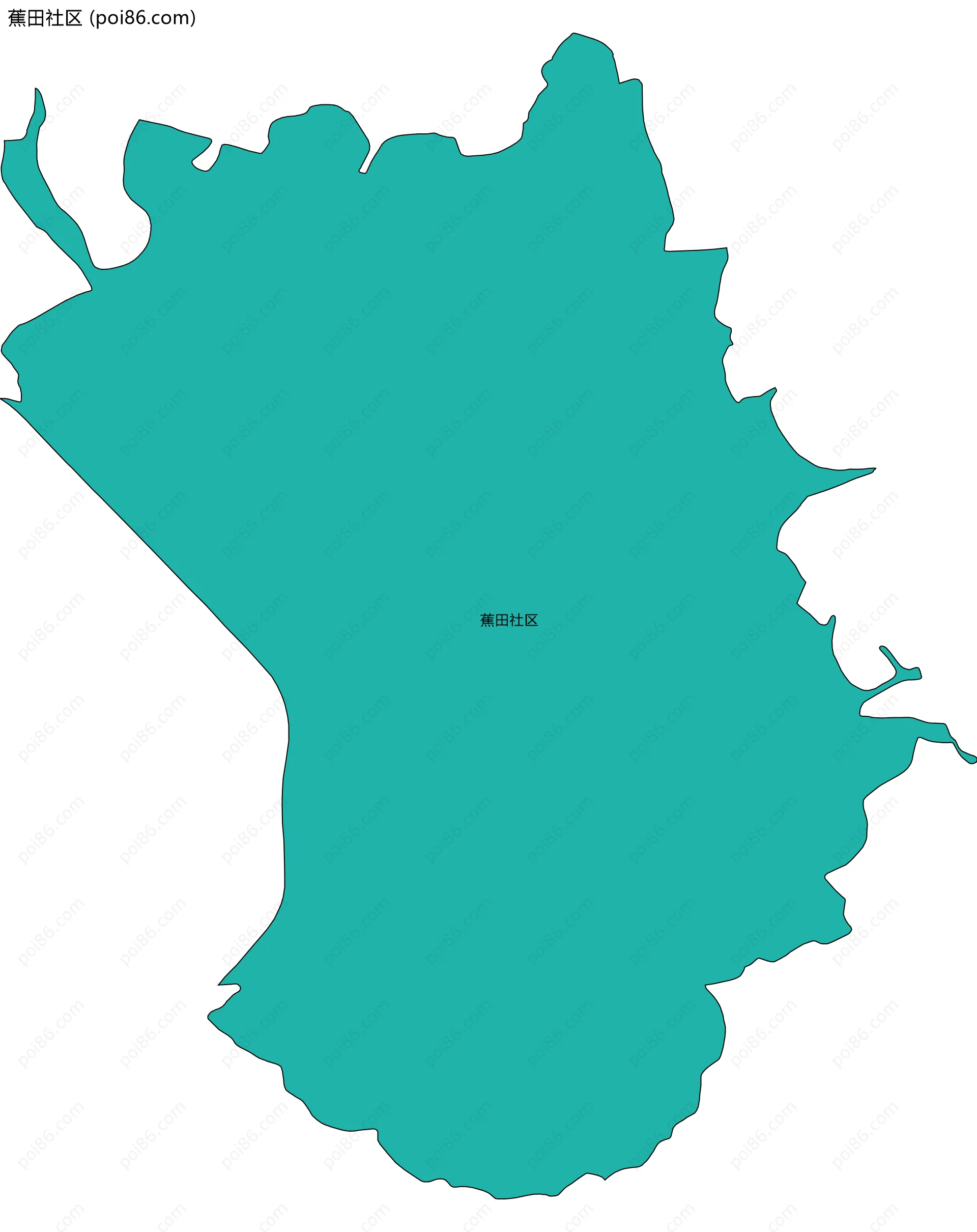 蕉田社区边界地图