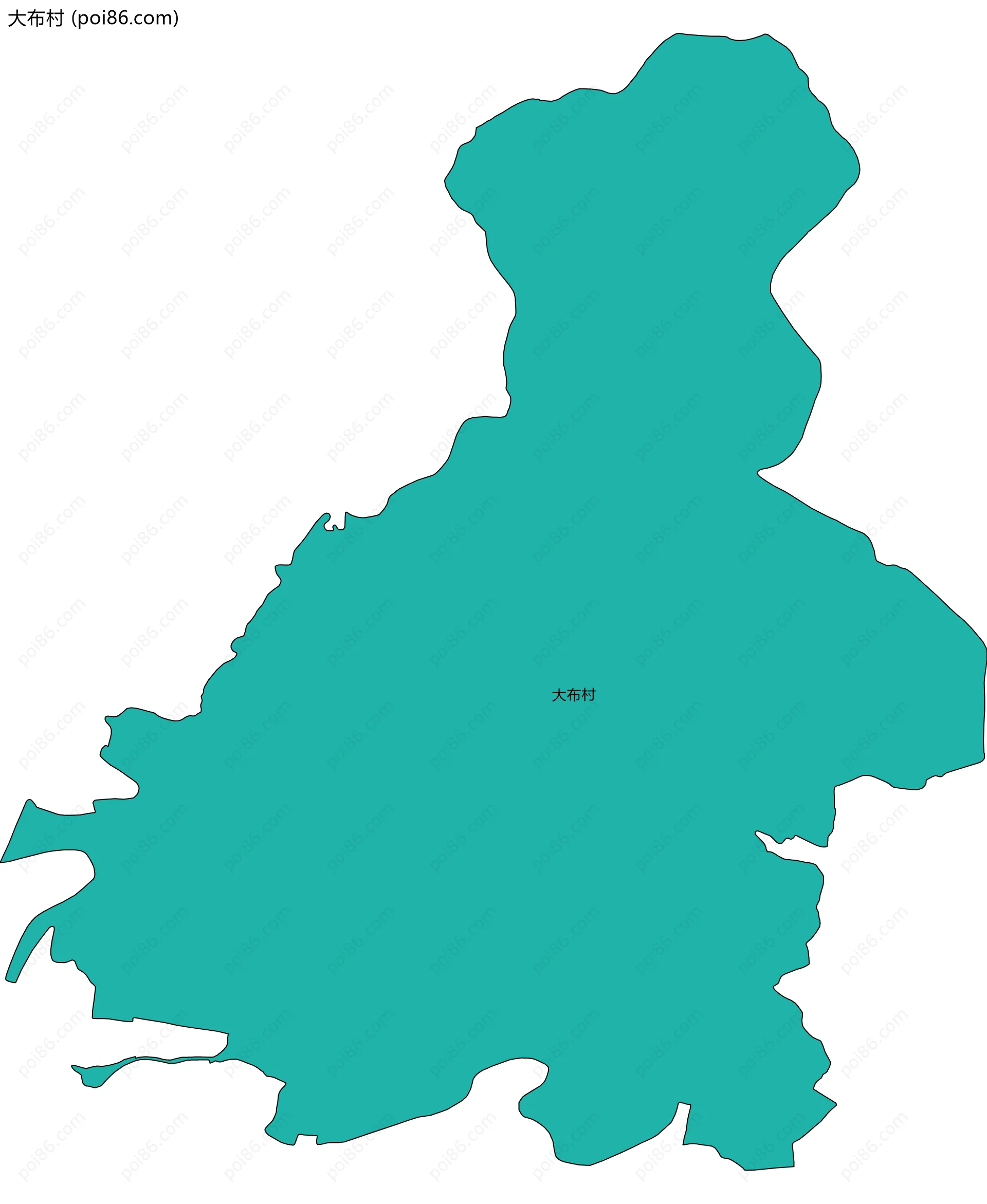 大布村边界地图