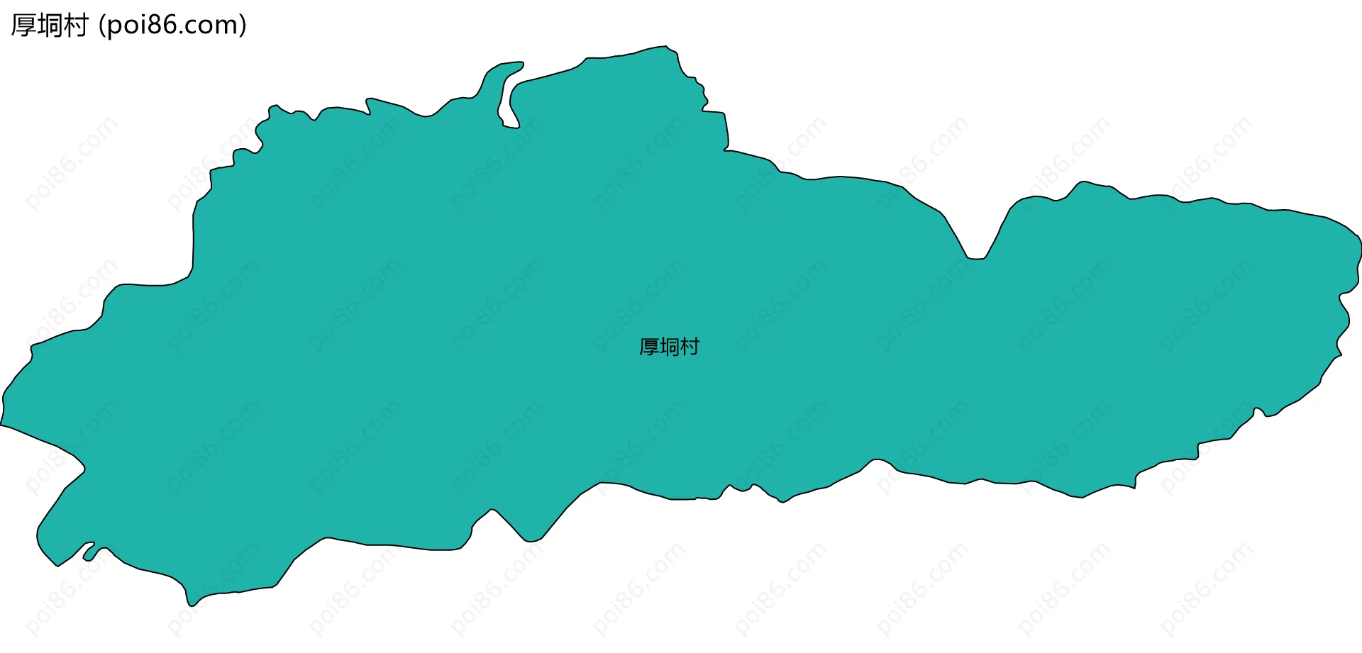厚垌村边界地图