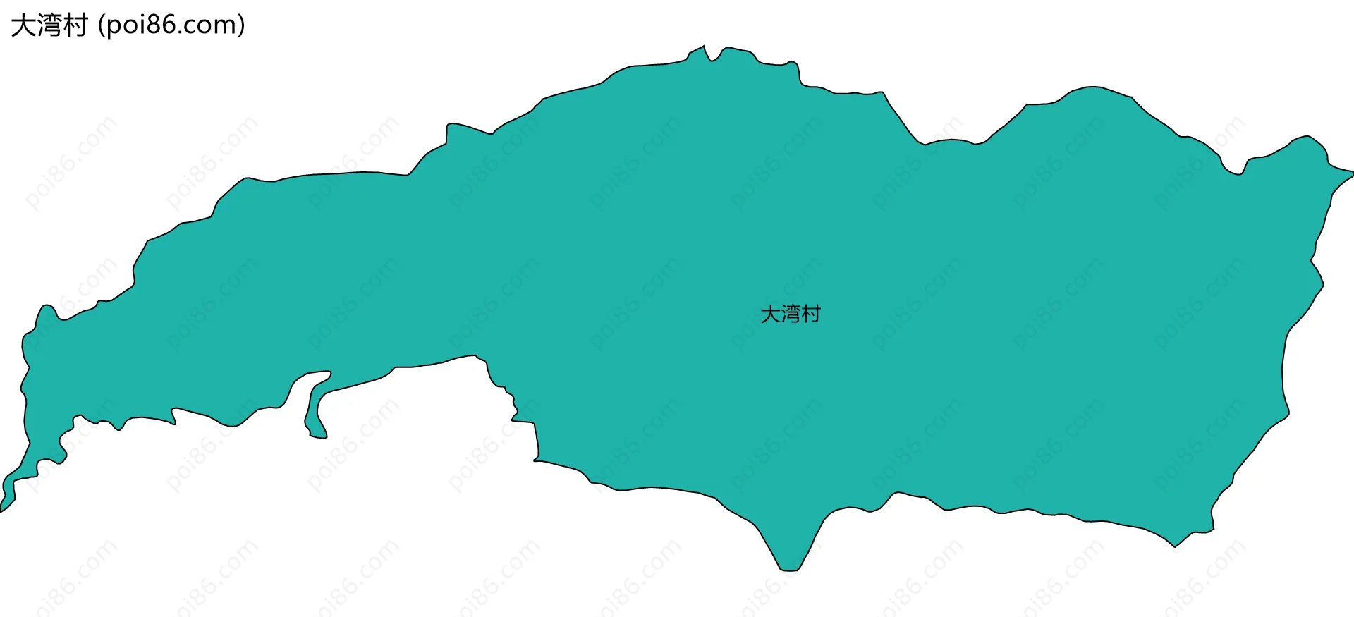 大湾村边界地图