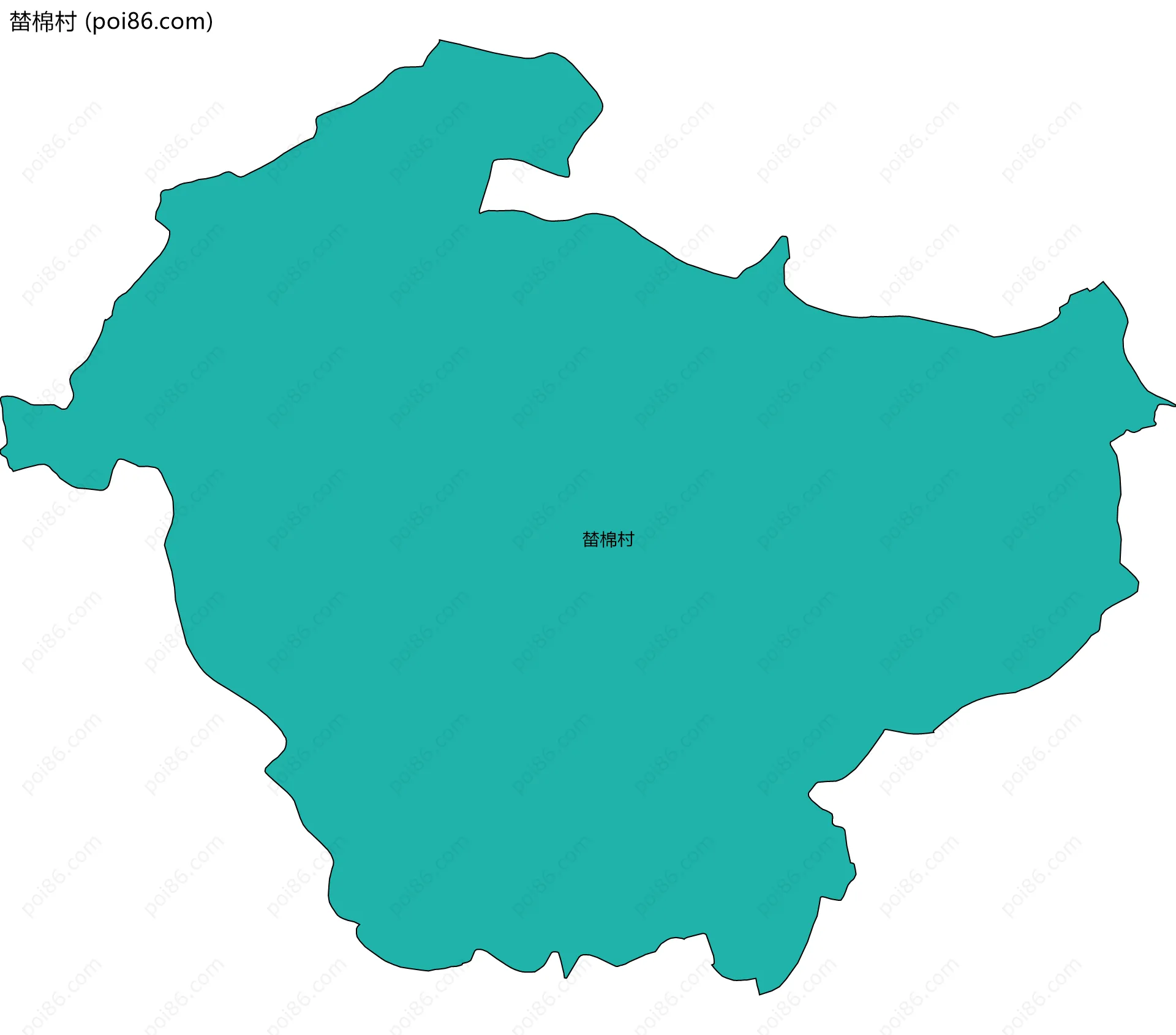 榃棉村边界地图