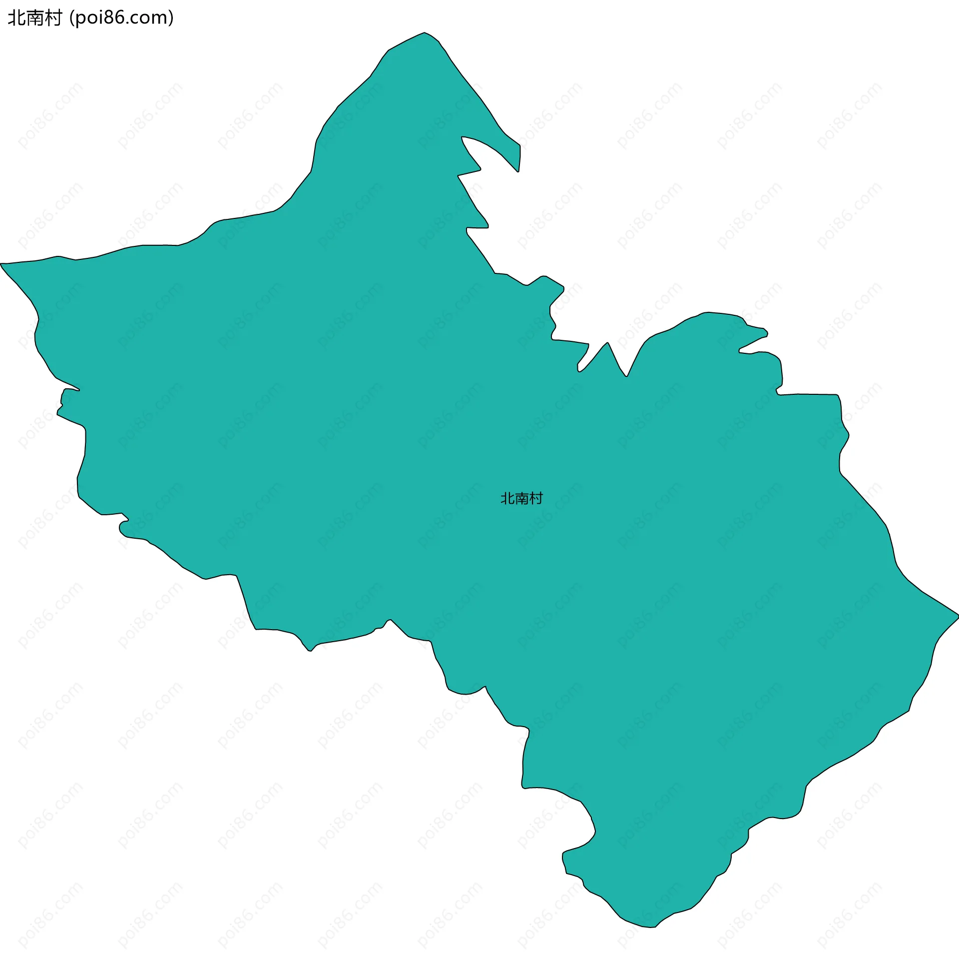 北南村边界地图