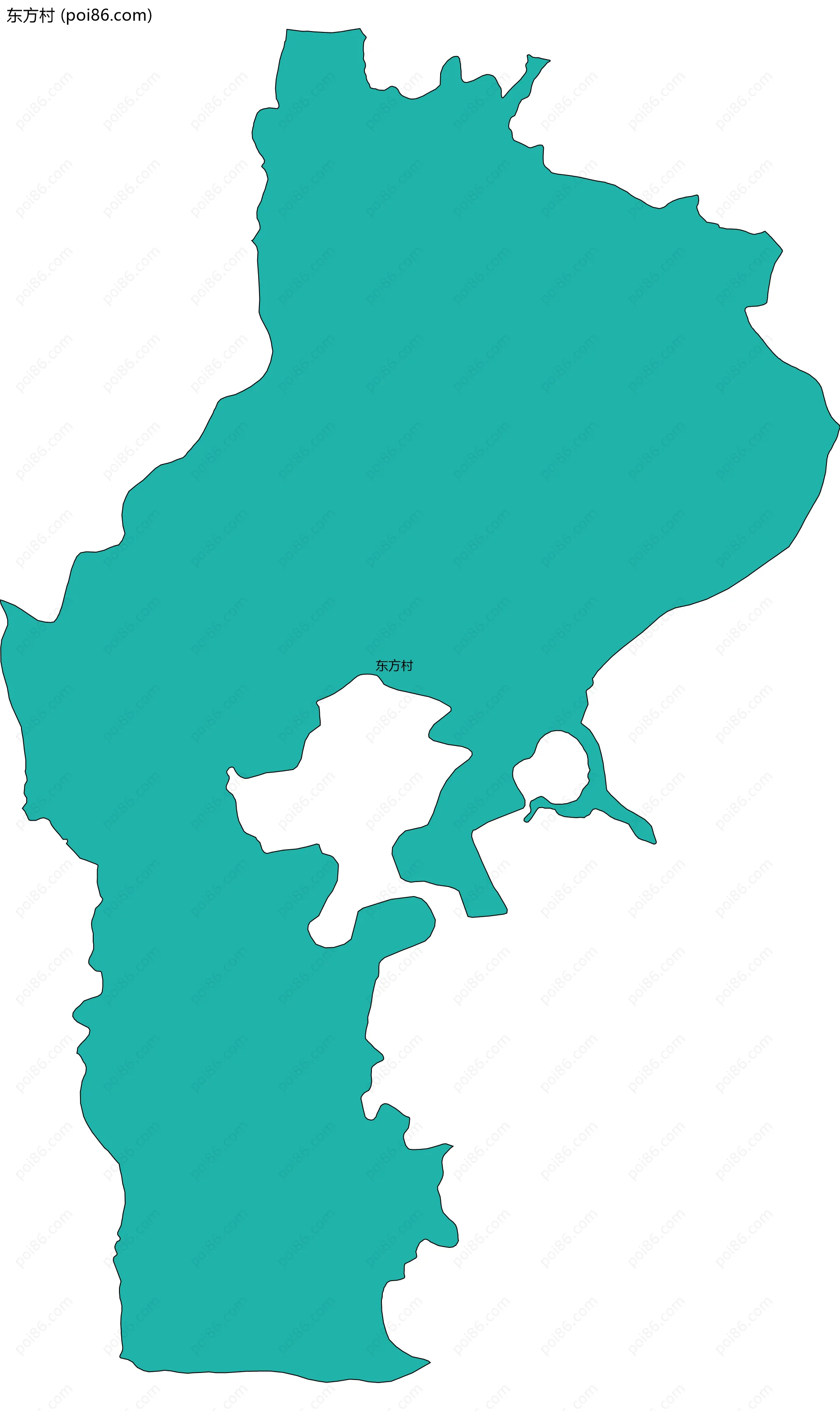 东方村边界地图