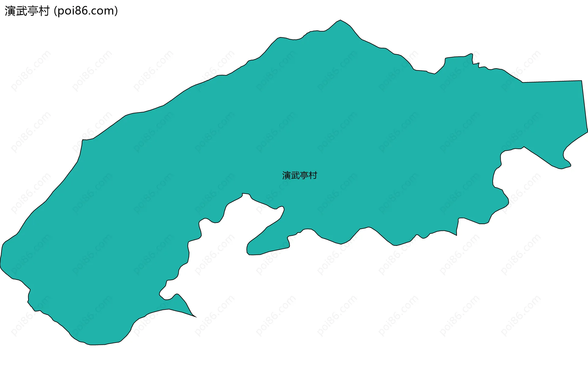 演武亭村边界地图