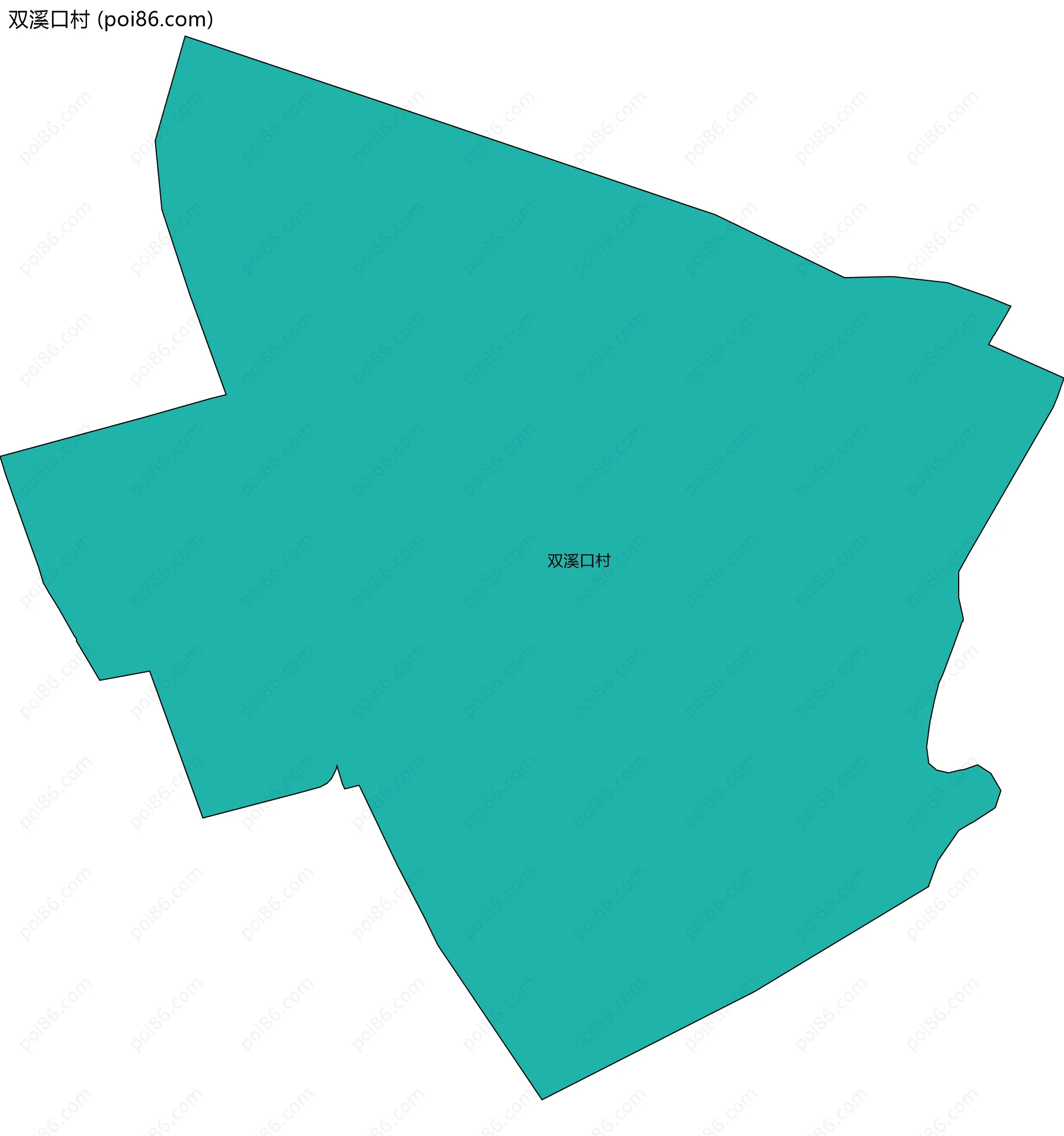 双溪口村边界地图