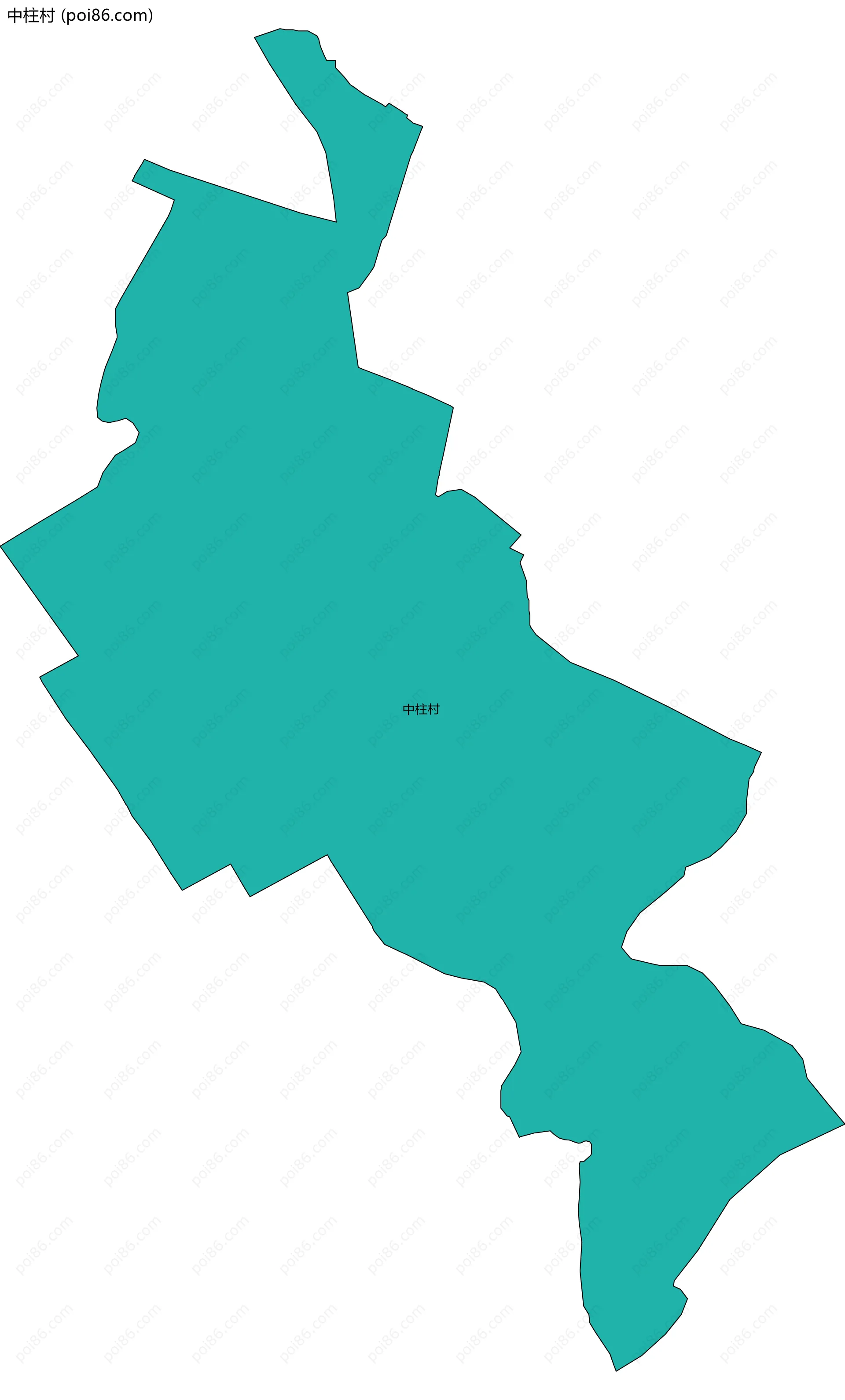 中柱村边界地图