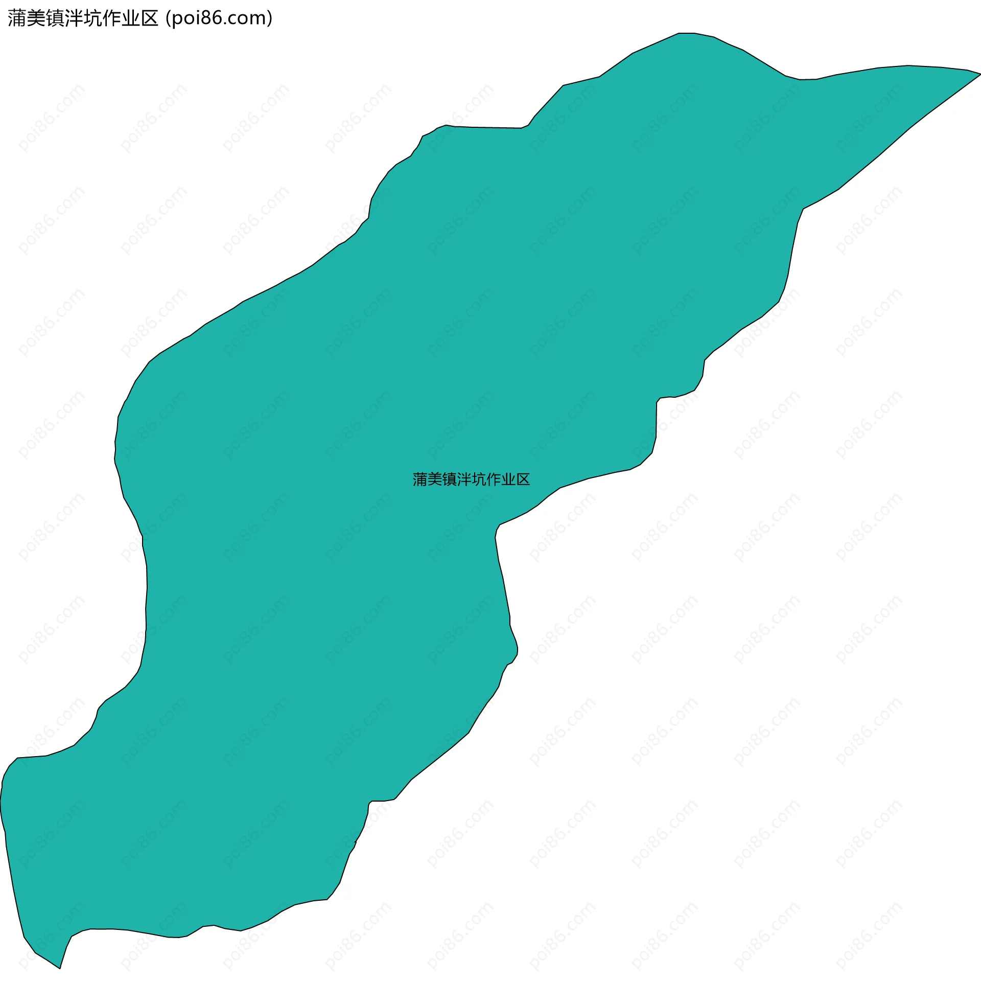 蒲美镇泮坑作业区边界地图