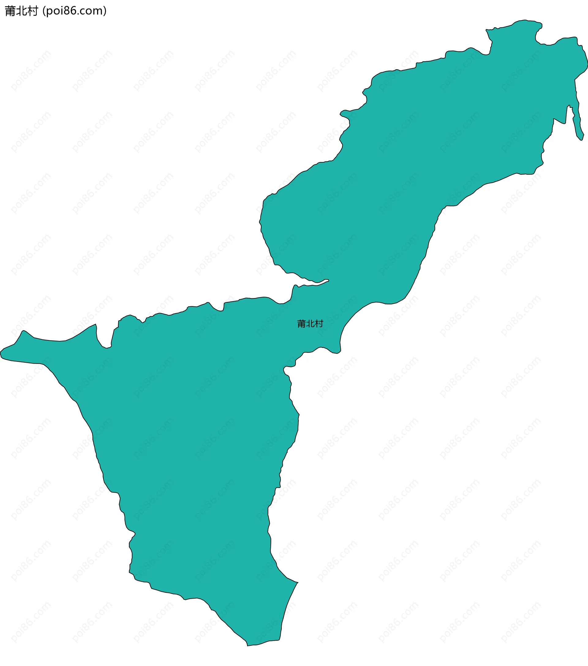 莆北村边界地图