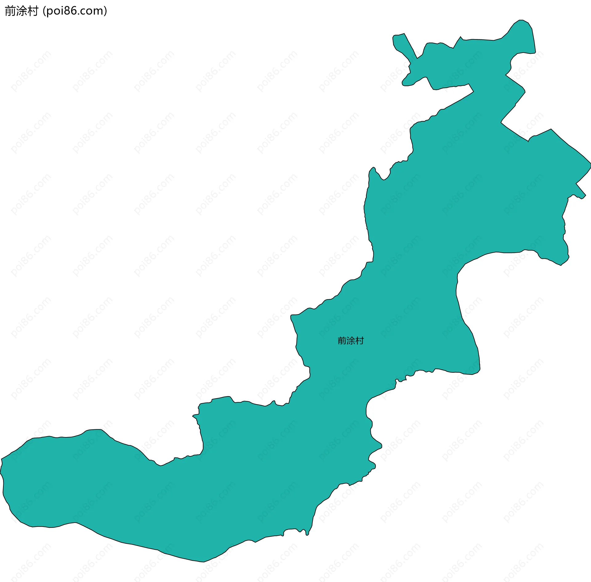 前涂村边界地图