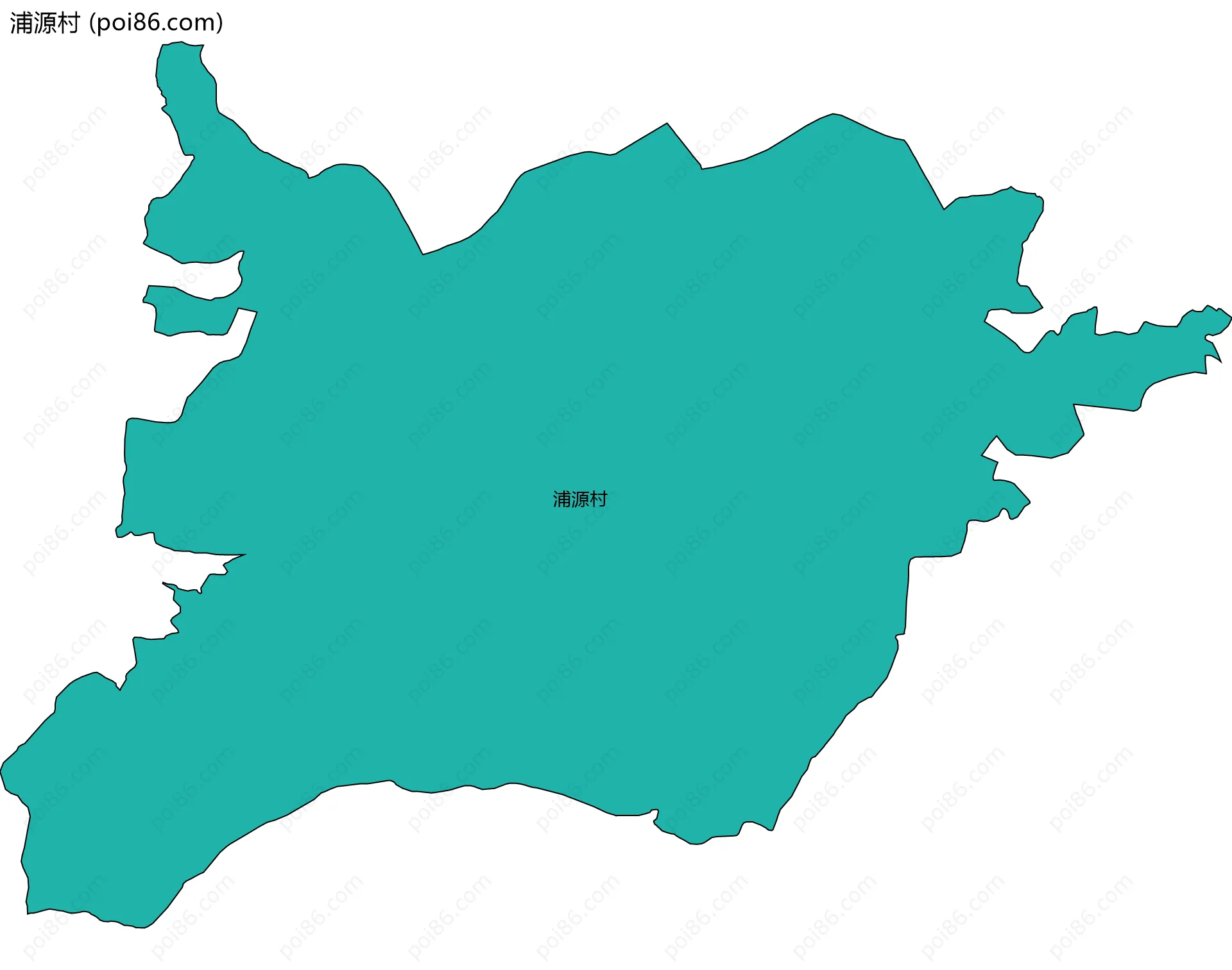 浦源村边界地图